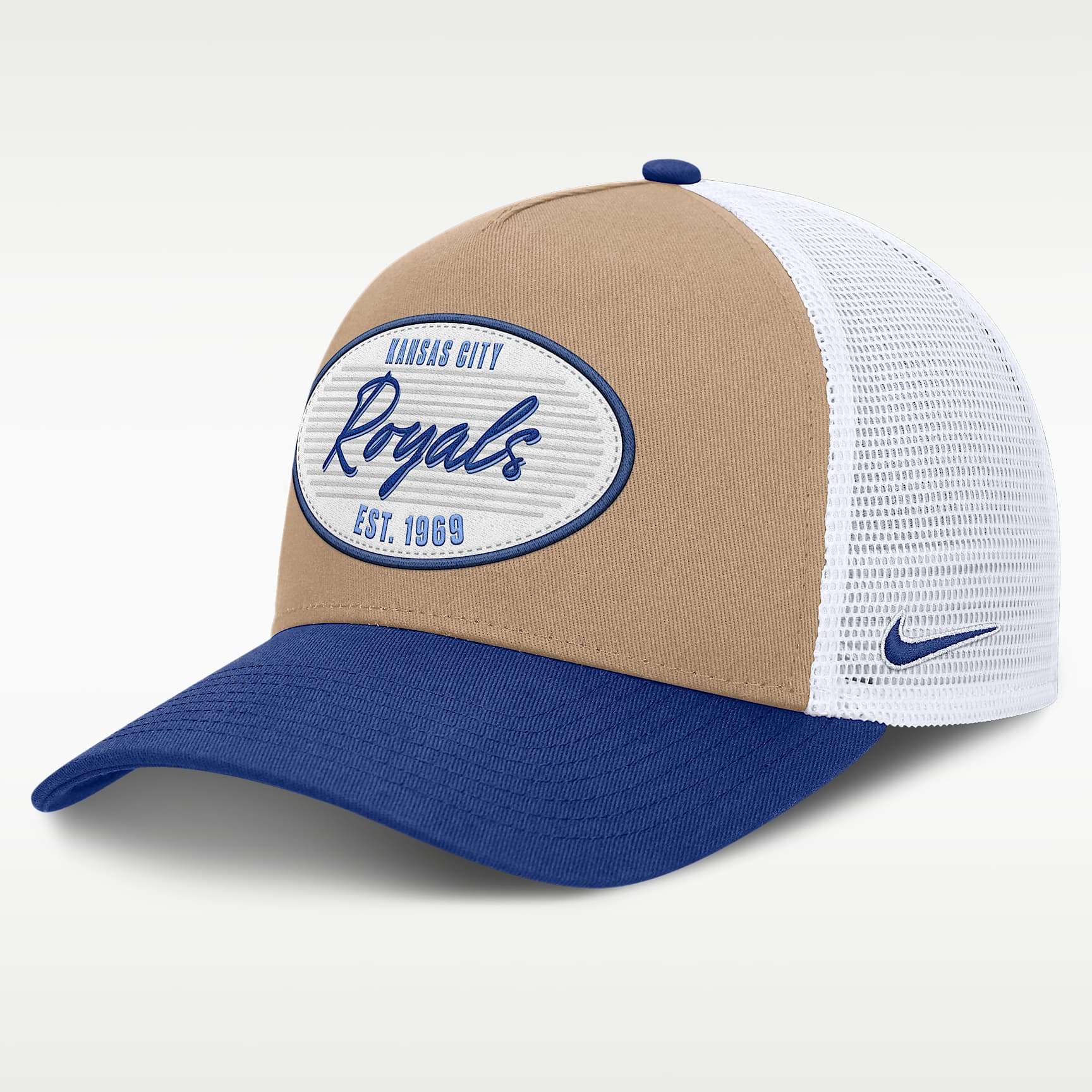 Kansas City Royals Rise Men's Nike MLB A-Frame Trucker Adjustable Hat