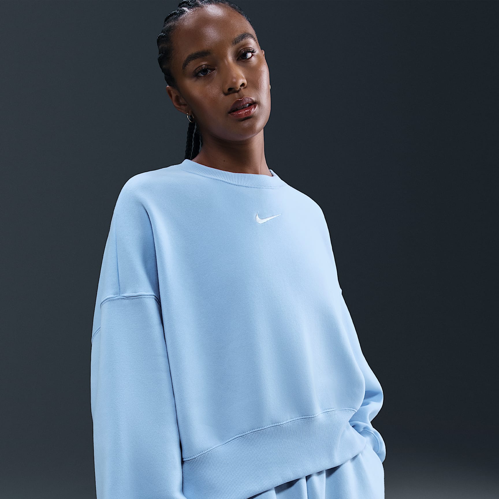 Sudadera sin cierre de cuello redondo extra oversized para mujer Nike Sportswear Phoenix Fleece
