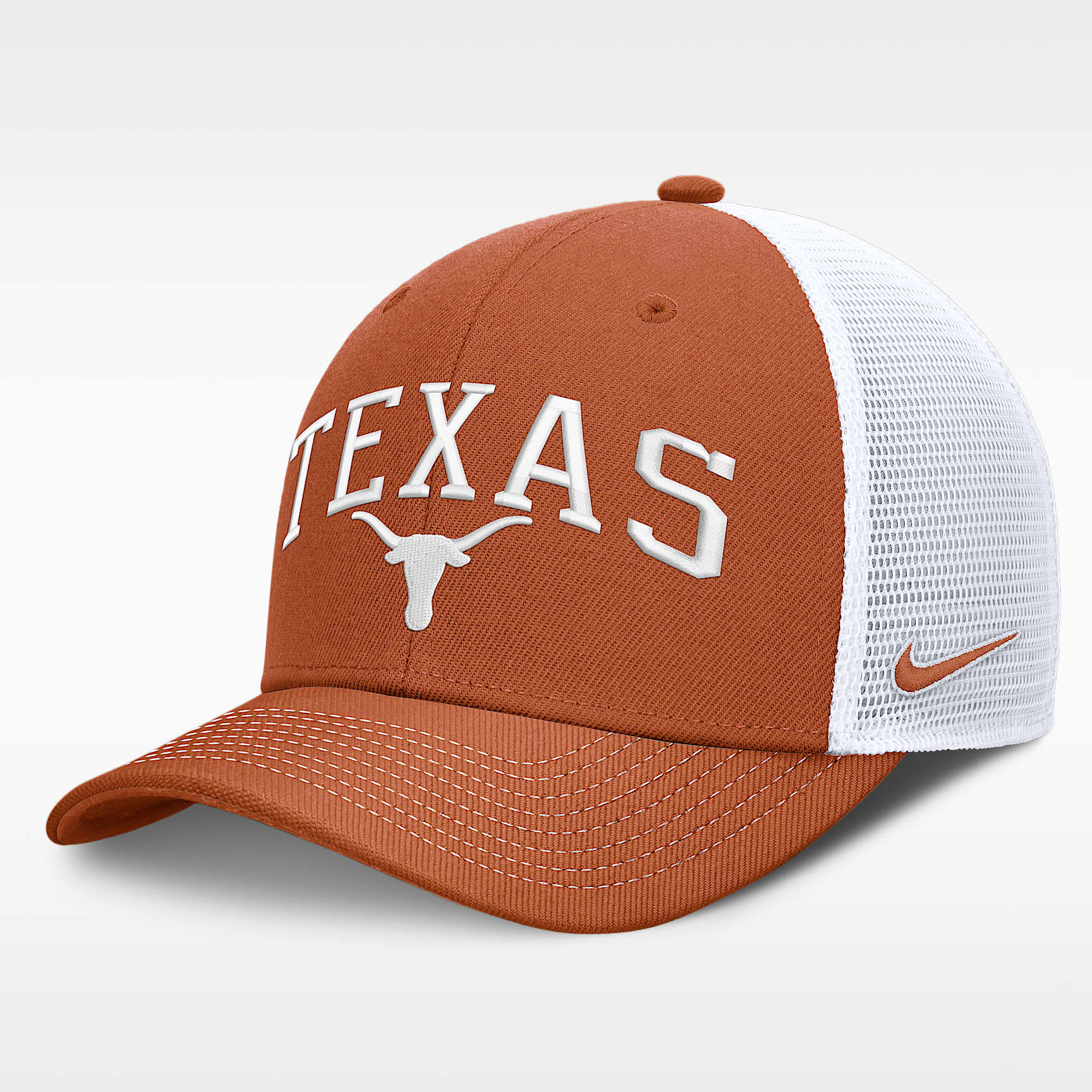 Texas Primetime Arched Men's Nike Dri-FIT College Trucker Adjustable Hat
