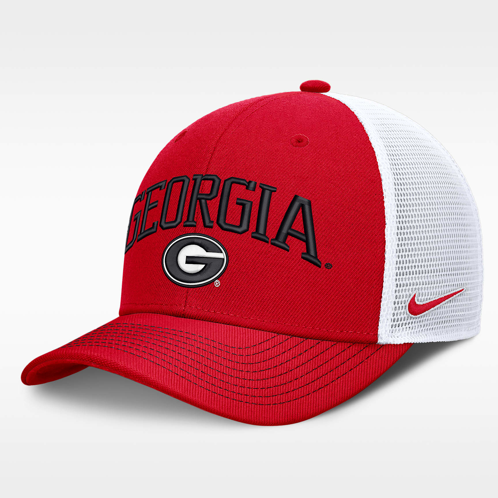 Georgia Primetime Arched Men's Nike Dri-FIT College Trucker Adjustable Hat