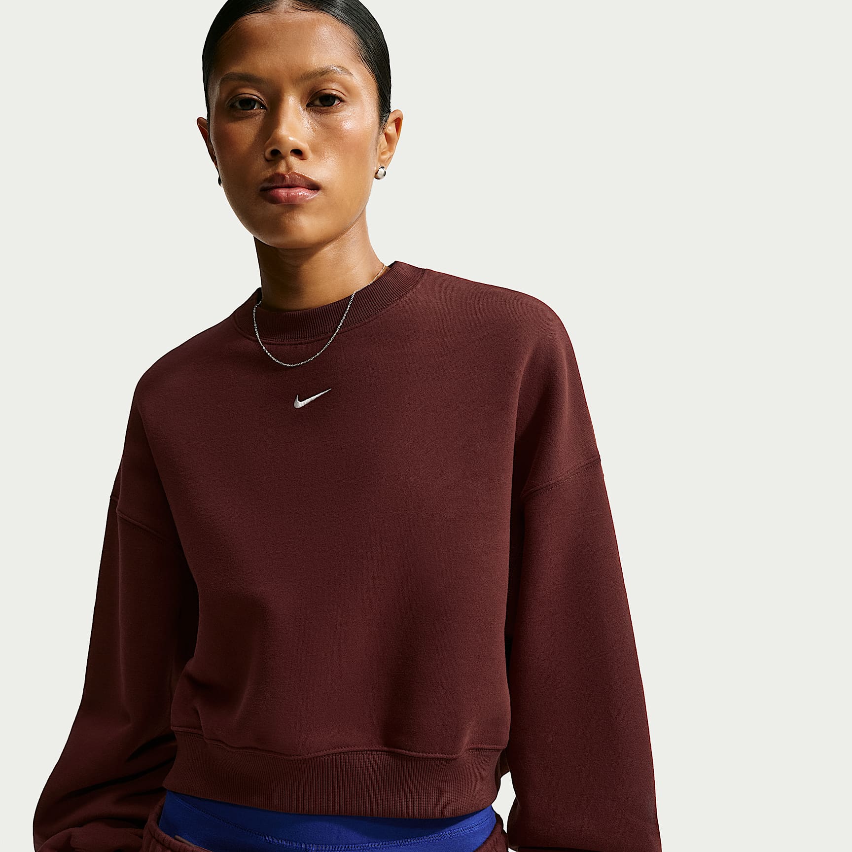 Nike Studio Fleece Medium Weight Women's Oversized Cropped Crew