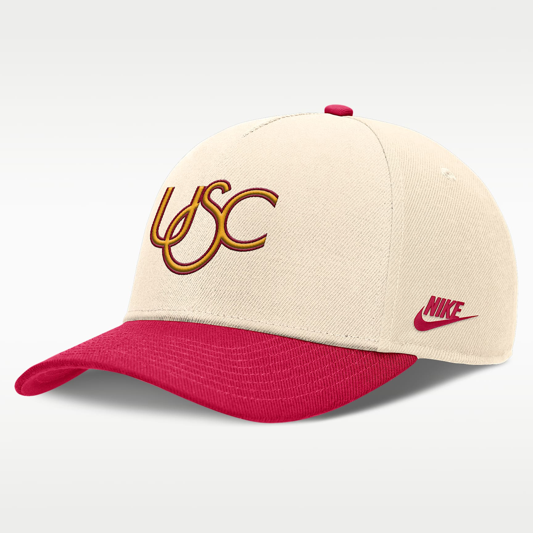 Gorra universitaria ajustable Nike Dri-FIT para hombre USC Primetime Rise Academic