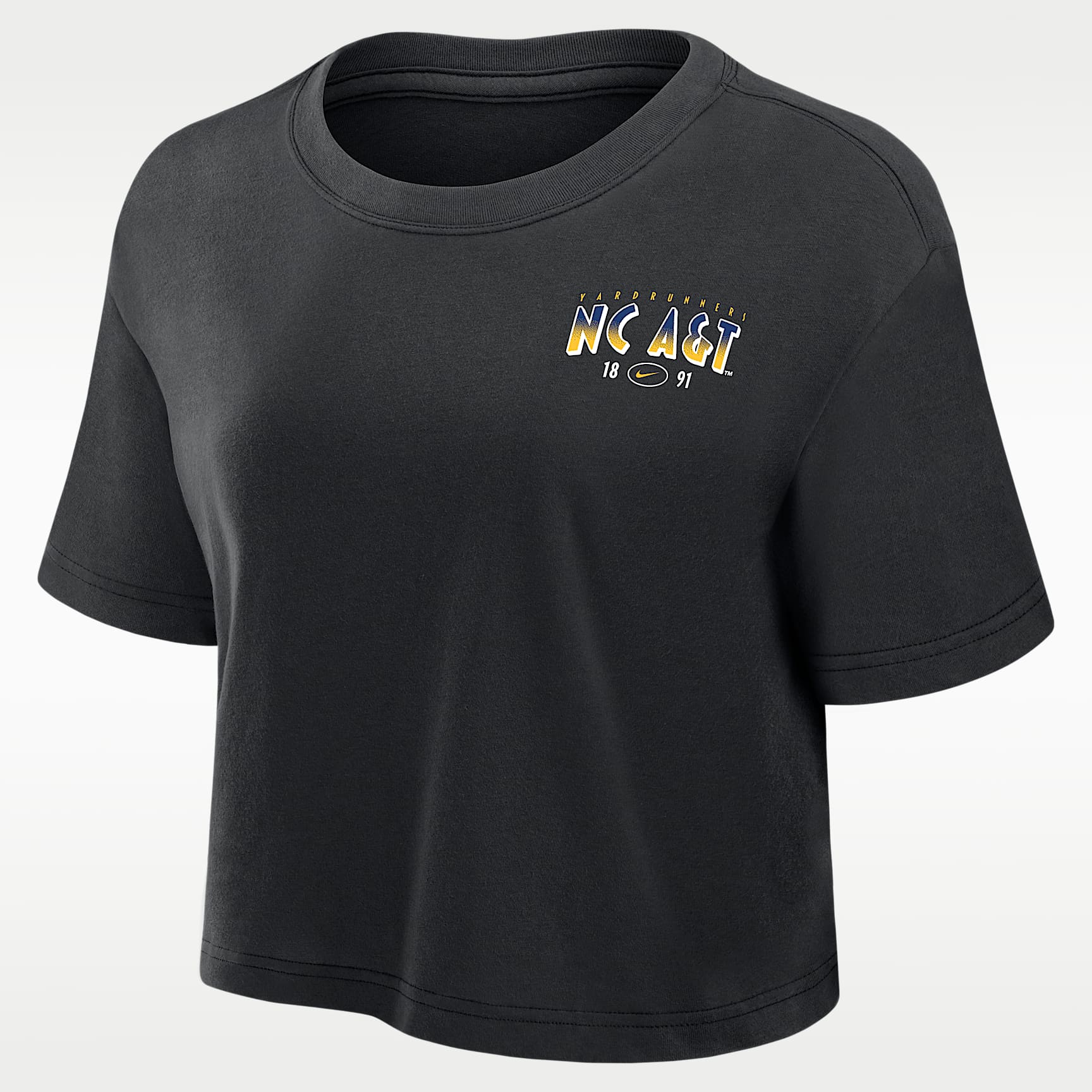 Nike College (North Carolina A&T University) Women's Dri-FIT Cropped T-Shirt