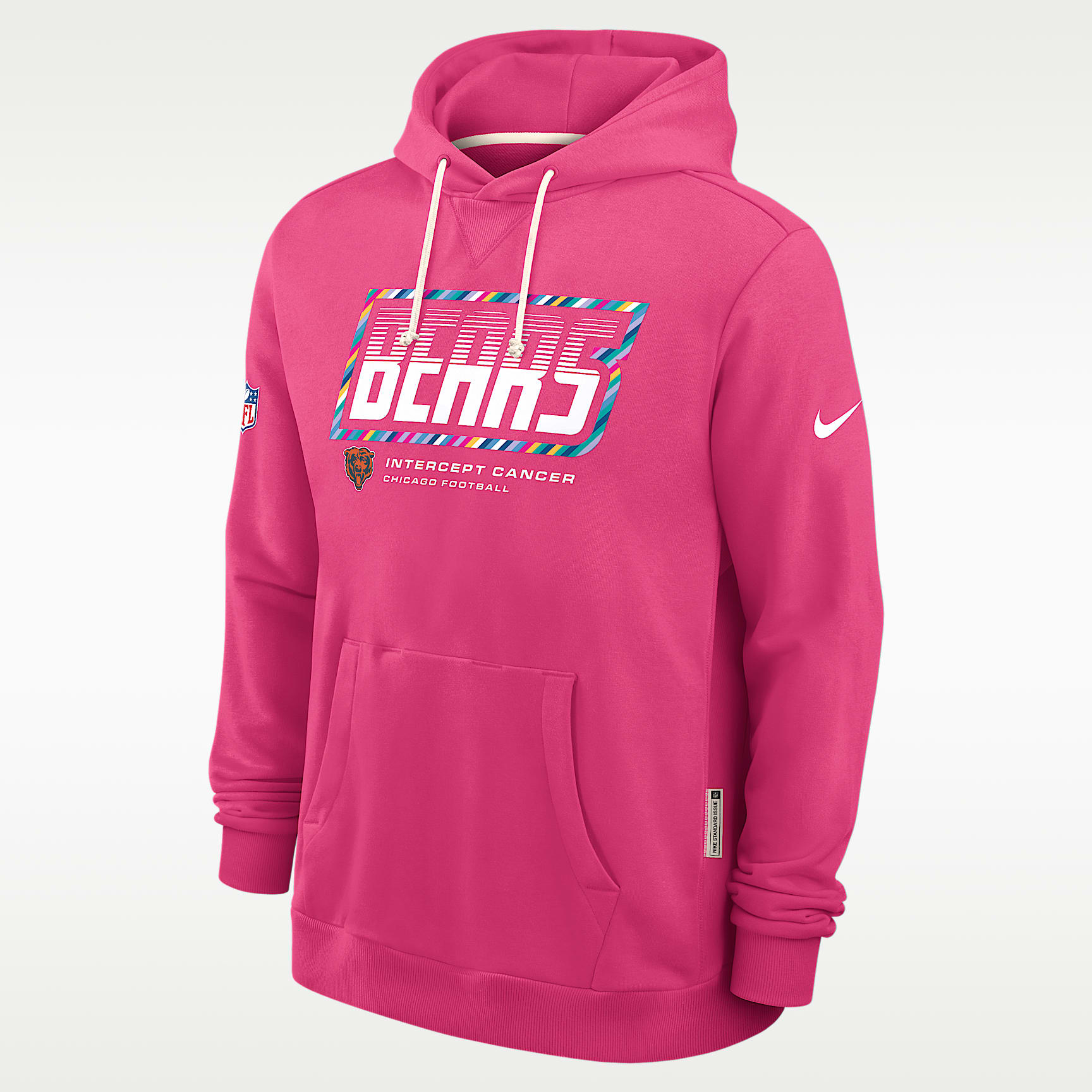 Sudadera con gorro sin cierre Nike Dri-FIT de la NFL para hombre Chicago Bears Crucial Catch Sideline Standard Issue