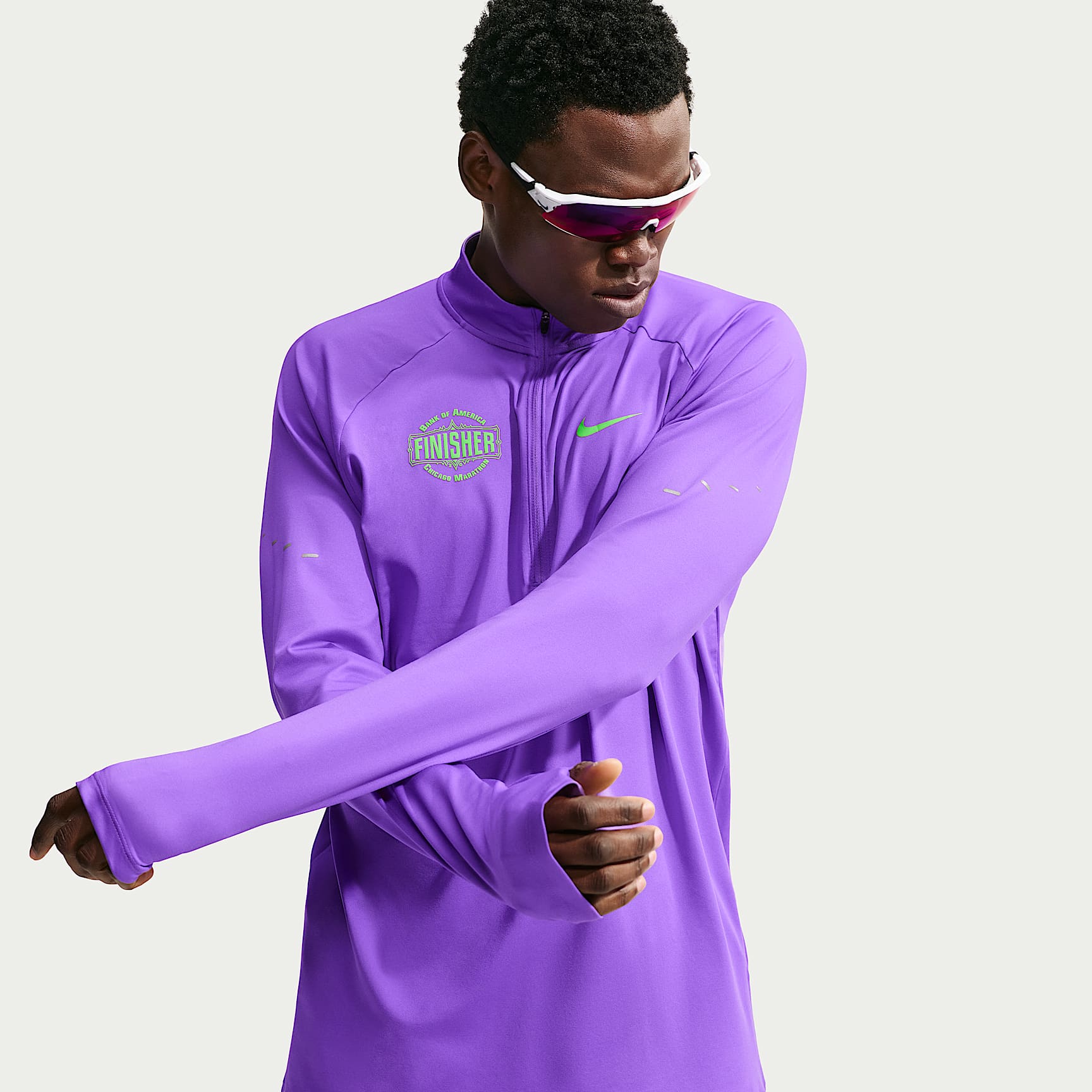 Playera de correr Nike Stride Dri-FIT de medio cierre para hombre