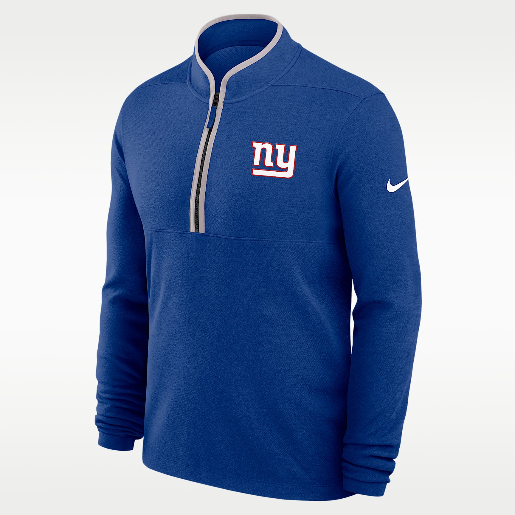New York Giants Logo Victory Men's Nike Dri-FIT NFL 1/2-Zip Long-Sleeve Top