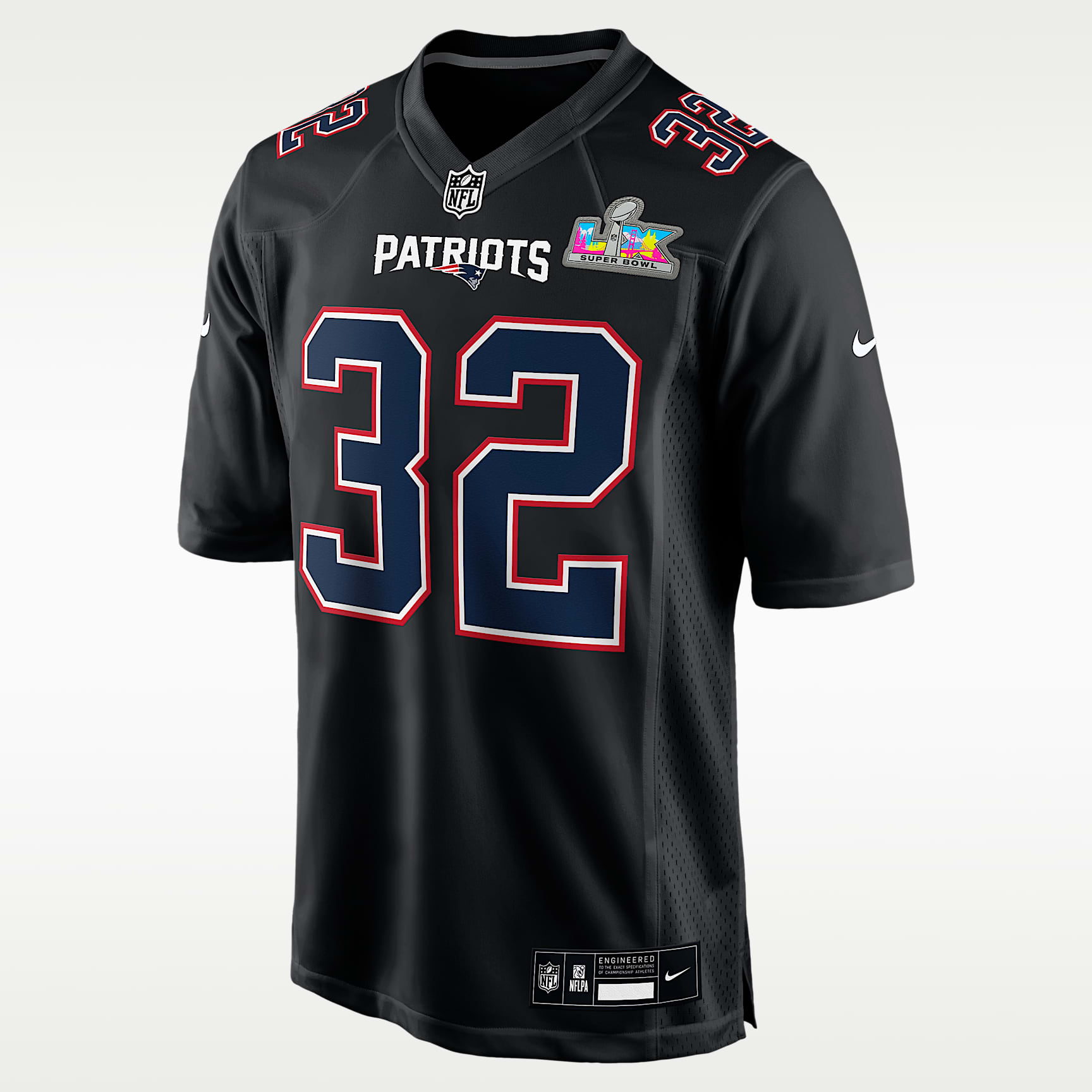 TreVeyon Henderson New England Patriots Super Bowl LX Men's Nike NFL Game Fashion Jersey