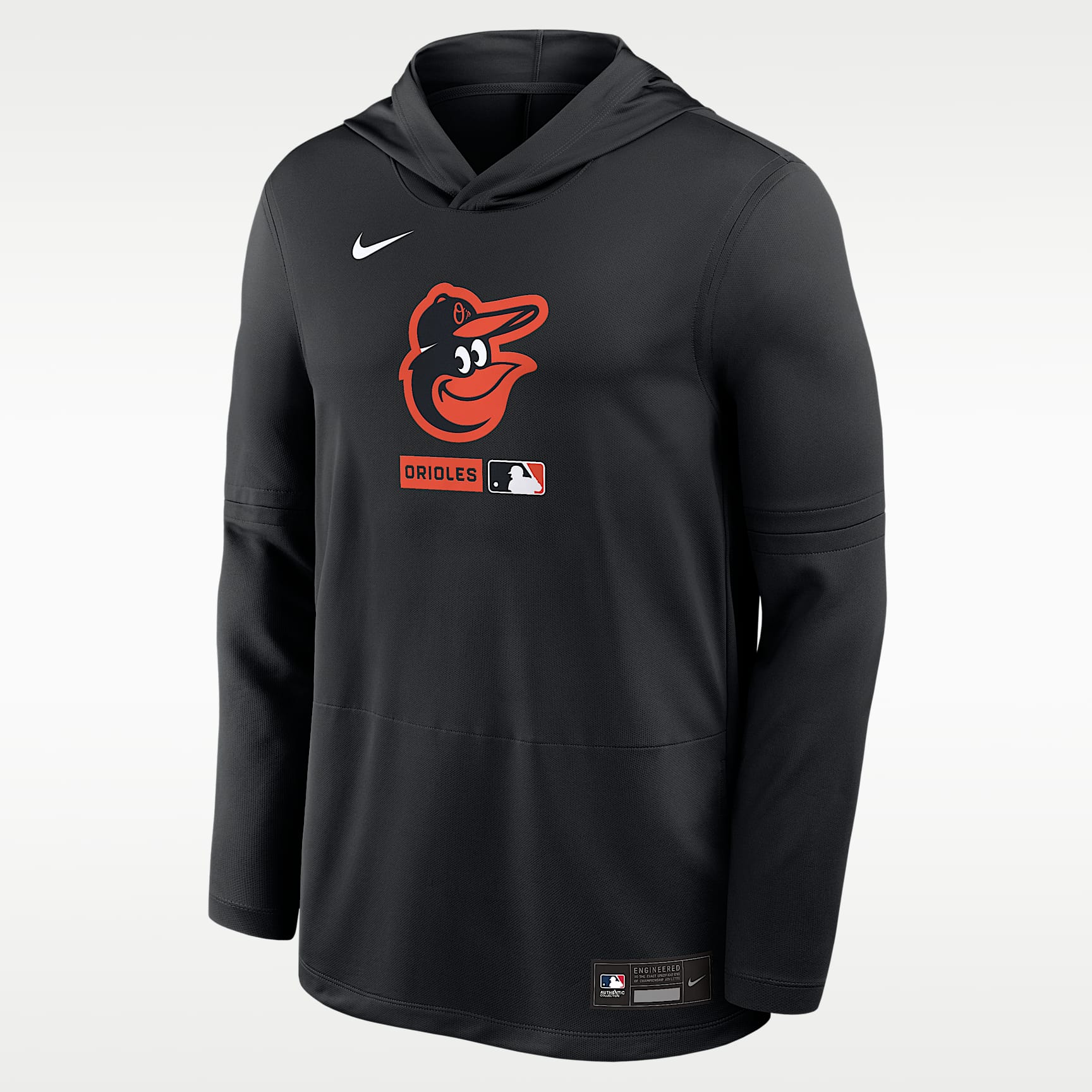 Baltimore Orioles Authentic Collection Men's Nike Dri-FIT MLB Long-Sleeve Hooded Top