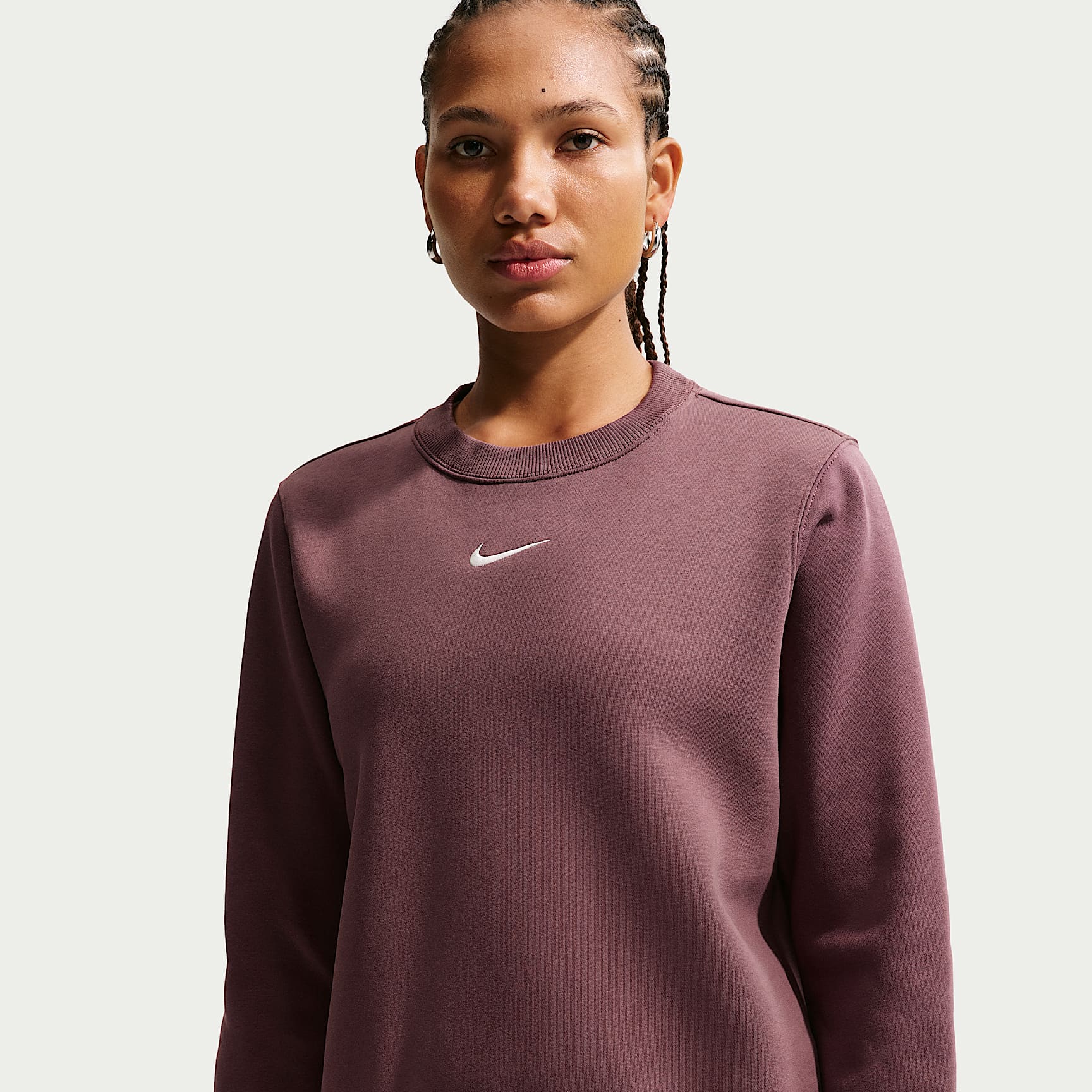 Nike Sportswear Phoenix Fleece sweatshirt med rund hals til dame