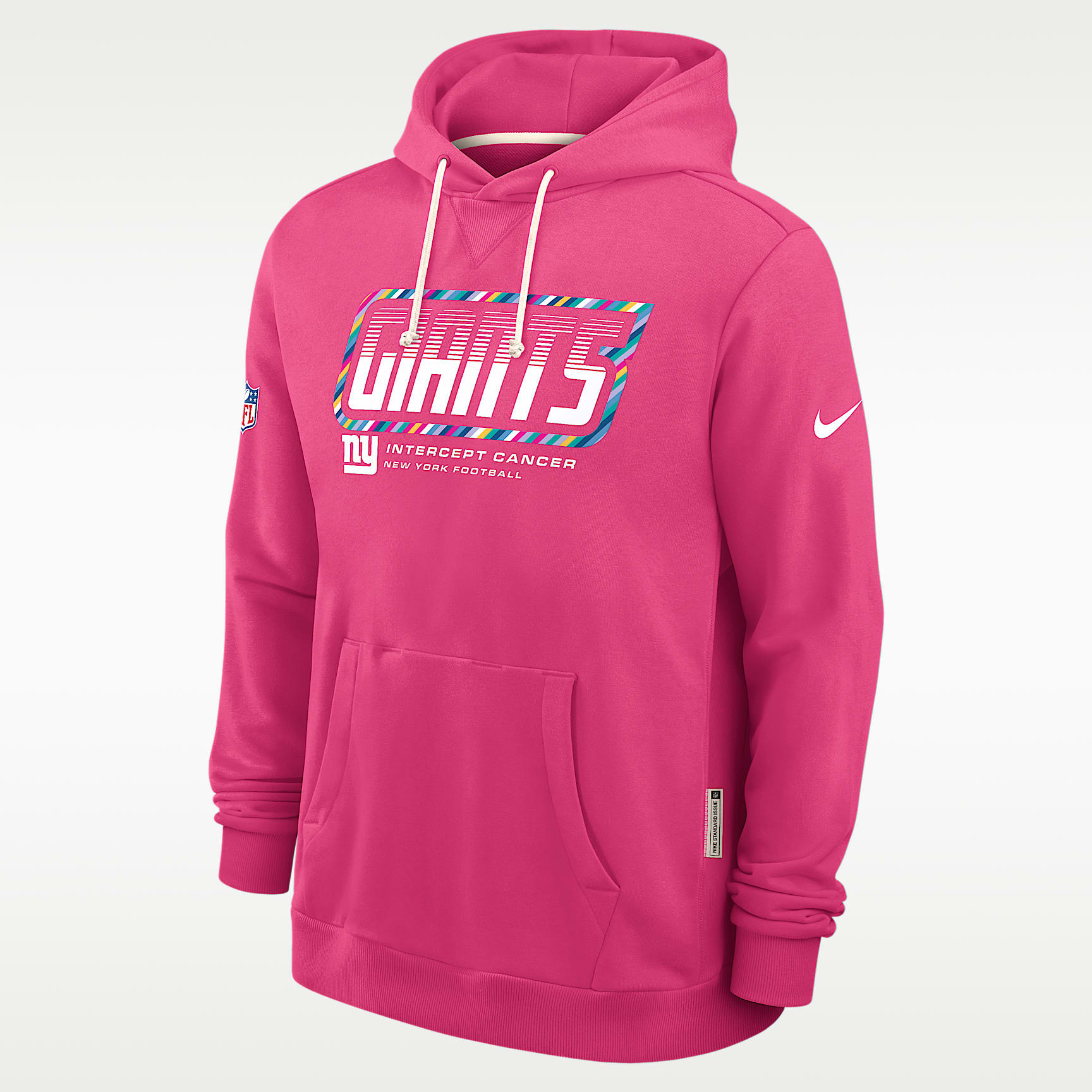 Sudadera con gorro sin cierre Nike Dri-FIT de la NFL para hombre New York Giants Crucial Catch Sideline Standard Issue