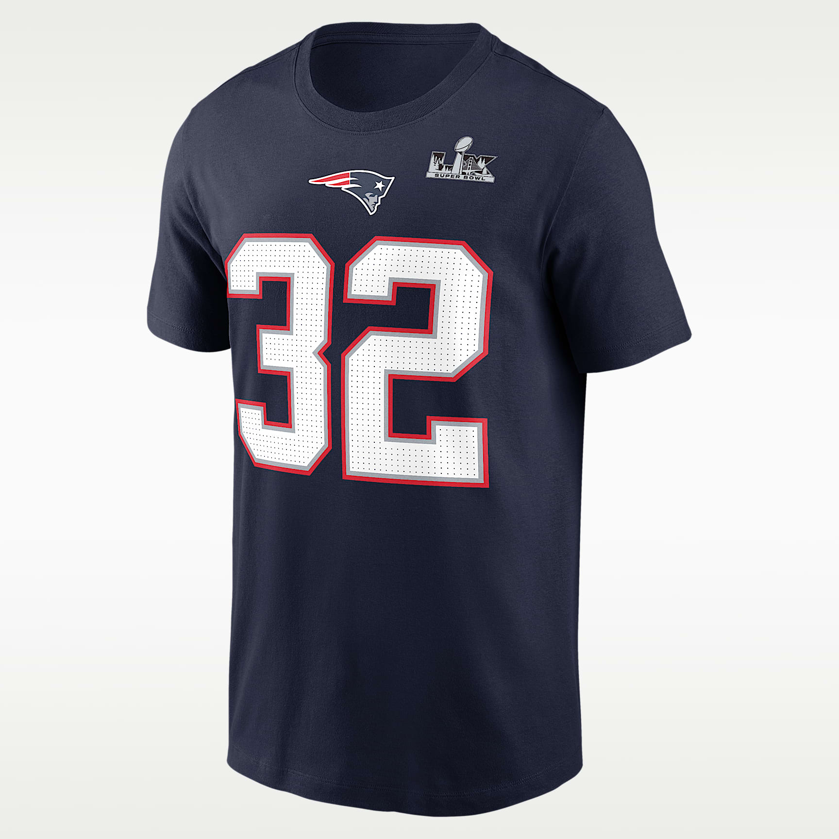TreVeyon Henderson New England Patriots Super Bowl LX Men's Nike NFL T-Shirt