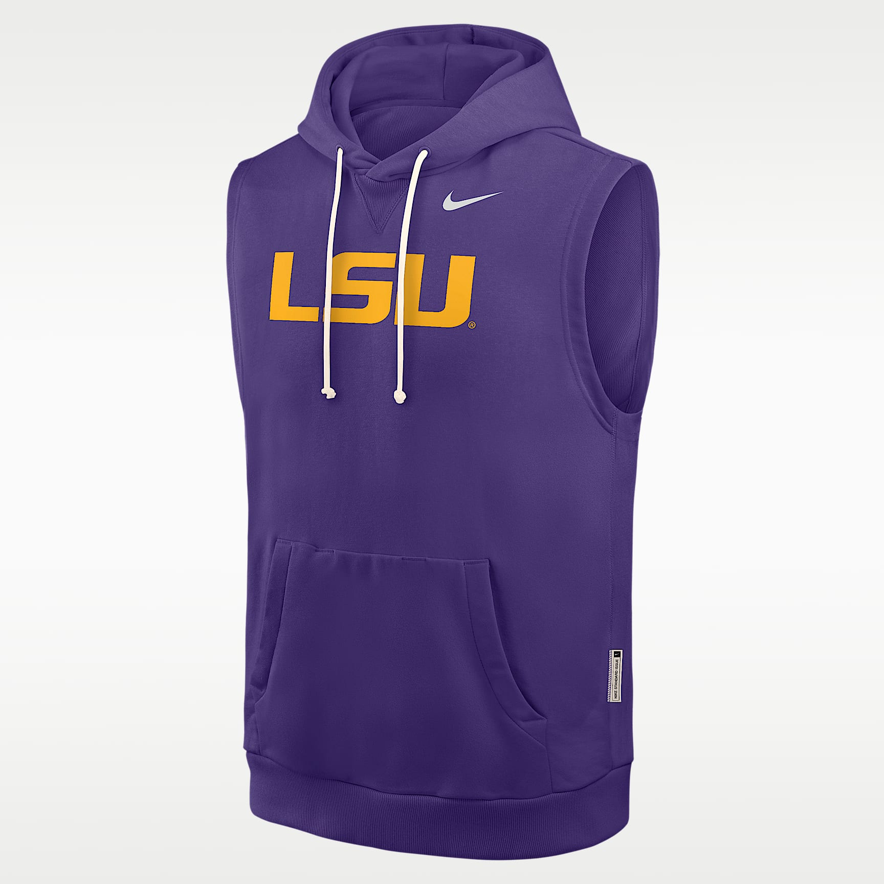 Sudadera con gorro sin cierre sin mangas universitaria Nike Dri-FIT para hombre LSU Sideline