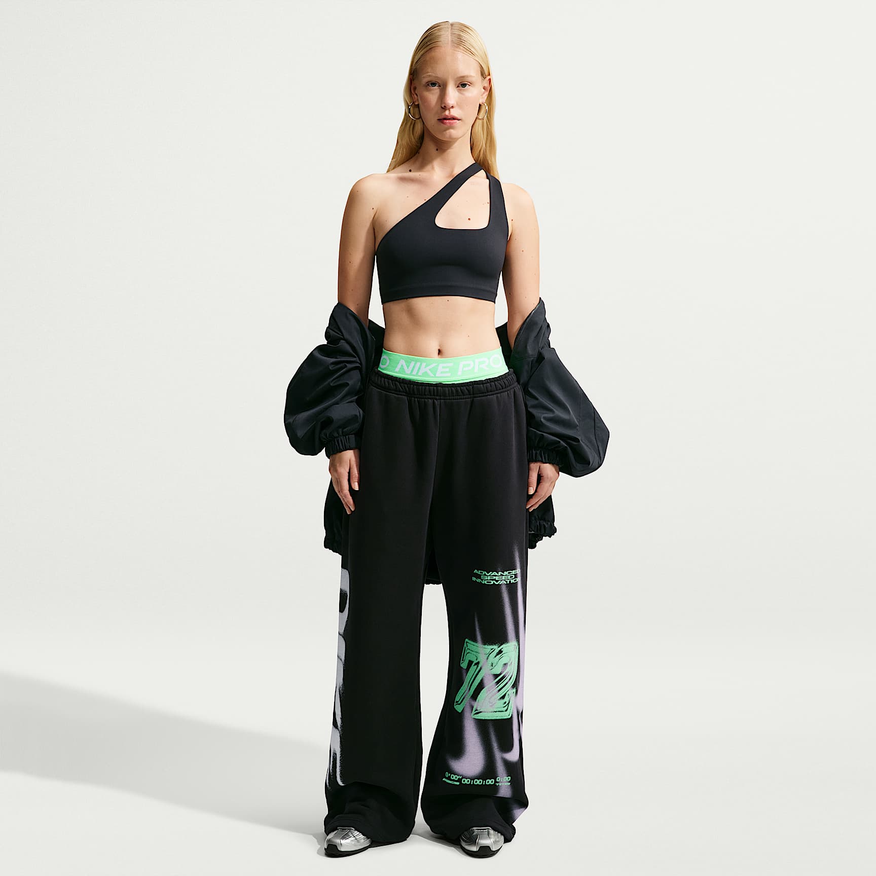 Nike Studio Fleece Medium Weight Women's Oversized High-Rise Straight-Leg Graphic Pants