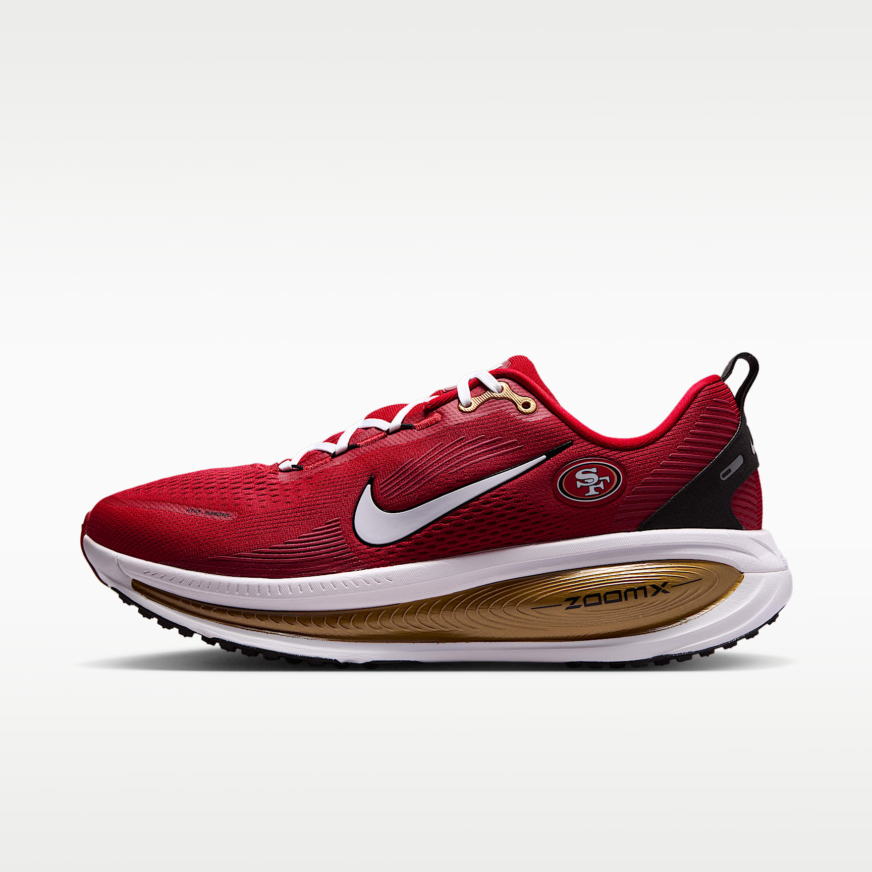 Nike Vomero 18 (San Francisco 49ers) Men's NFL Road Running Shoes