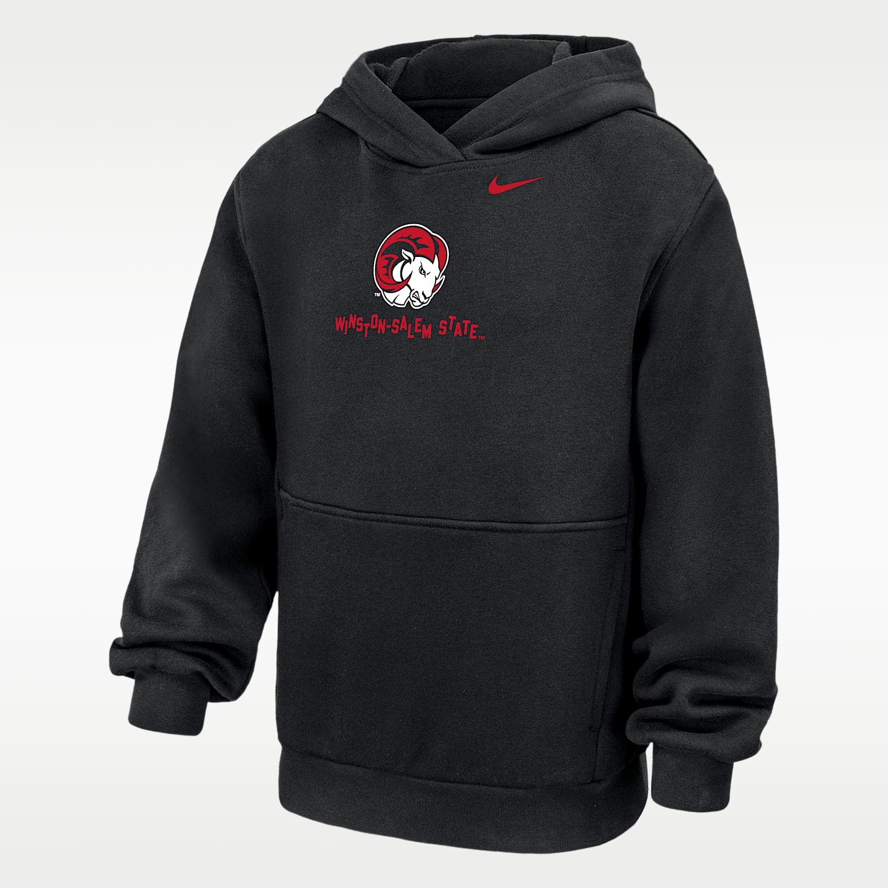Sudadera con gorro Club Fleece para niños talla grande Nike College (Winston-Salem State University)