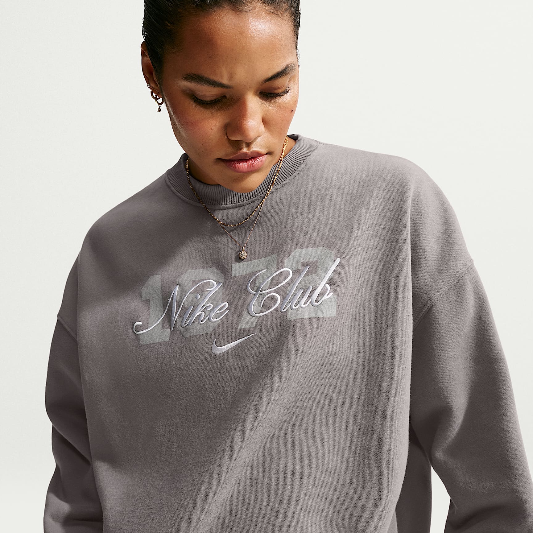 Haut oversize Nike Studio Fleece Medium Weight pour femme