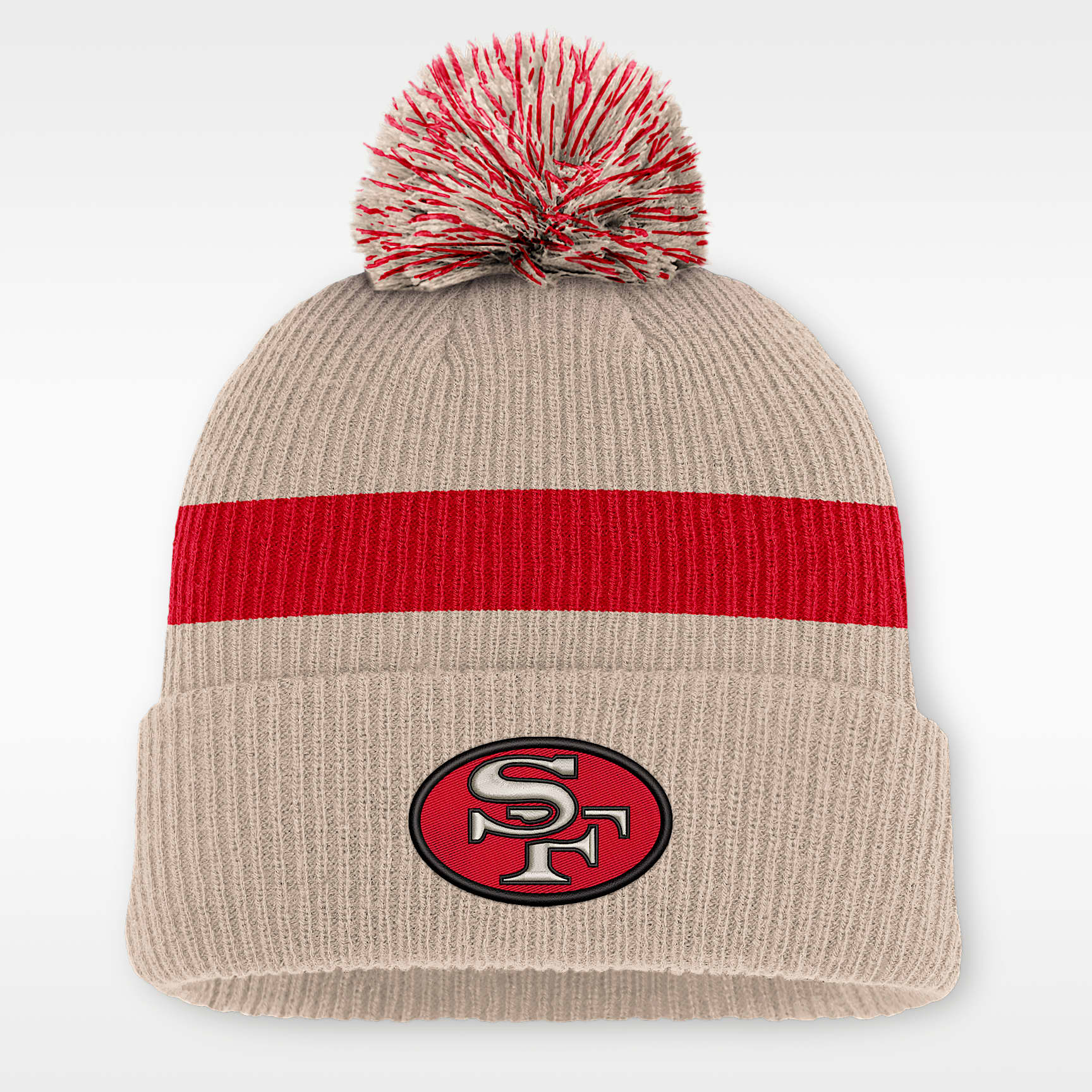 San Francisco 49ers Rewind Peak Men's Nike NFL Cuffed Pom Beanie