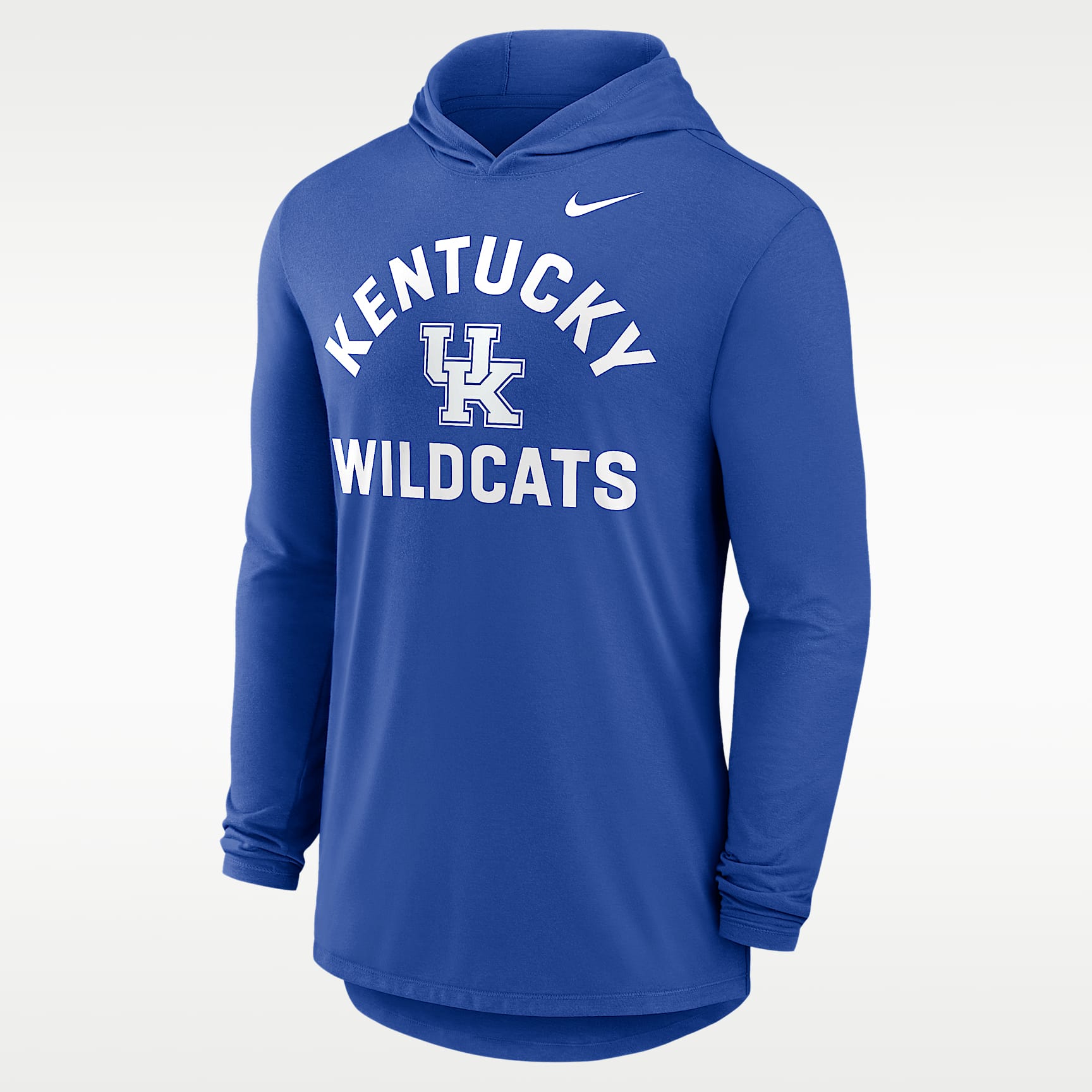 Playera de manga larga universitaria Nike Dri-FIT con gorro para hombre Kentucky Primetime Arch