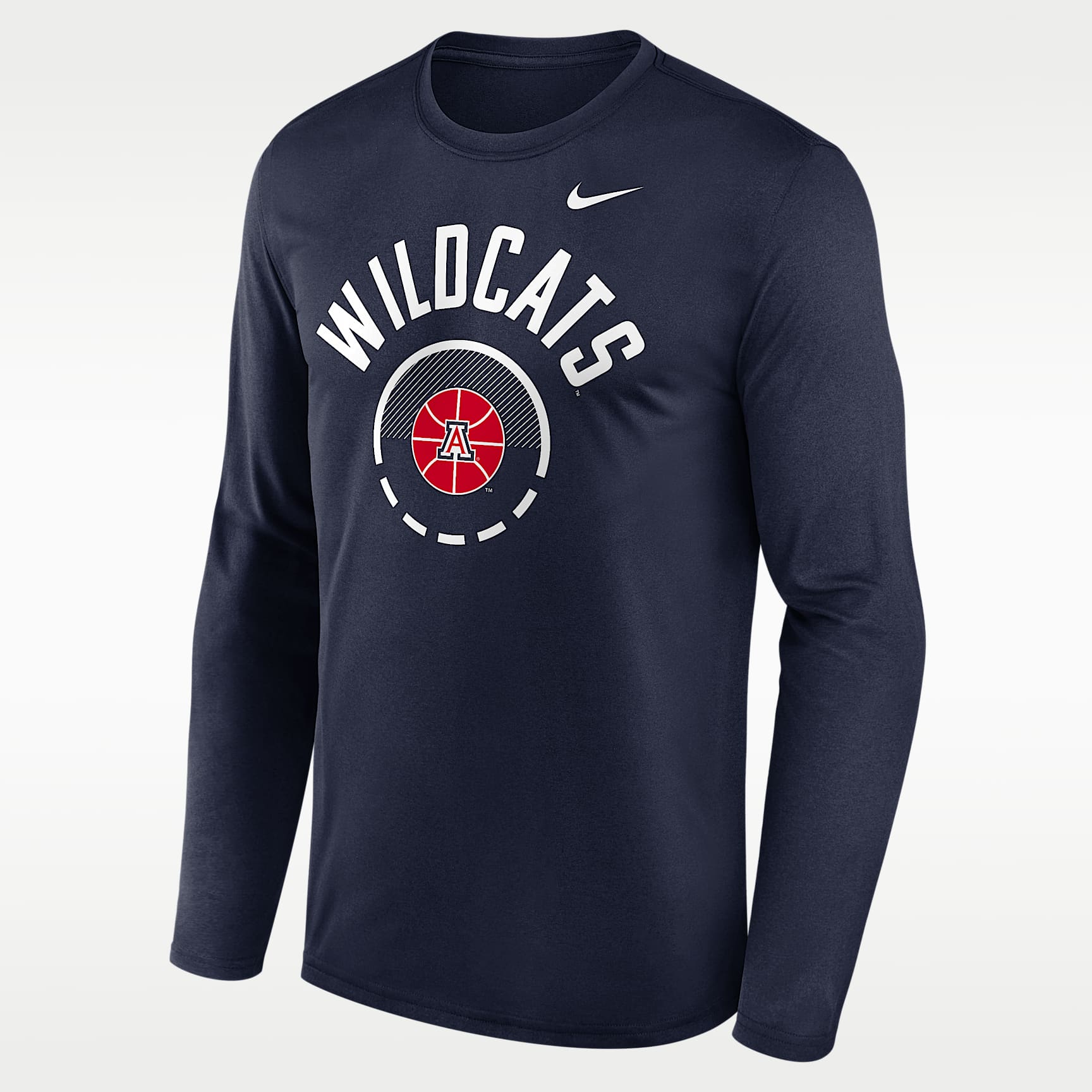 Playera de manga larga universitaria Nike Dri-FIT para hombre Arizona Courtside