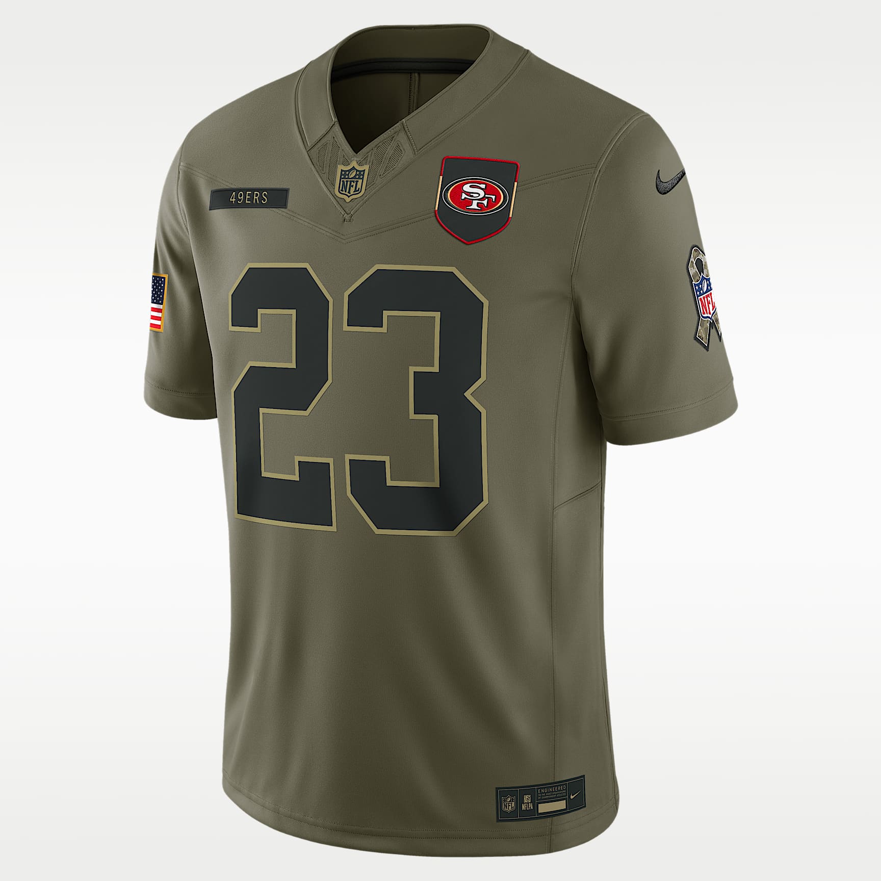Christian McCaffrey San Francisco 49ers Salute to Service Men's Nike Dri-FIT NFL Limited Jersey