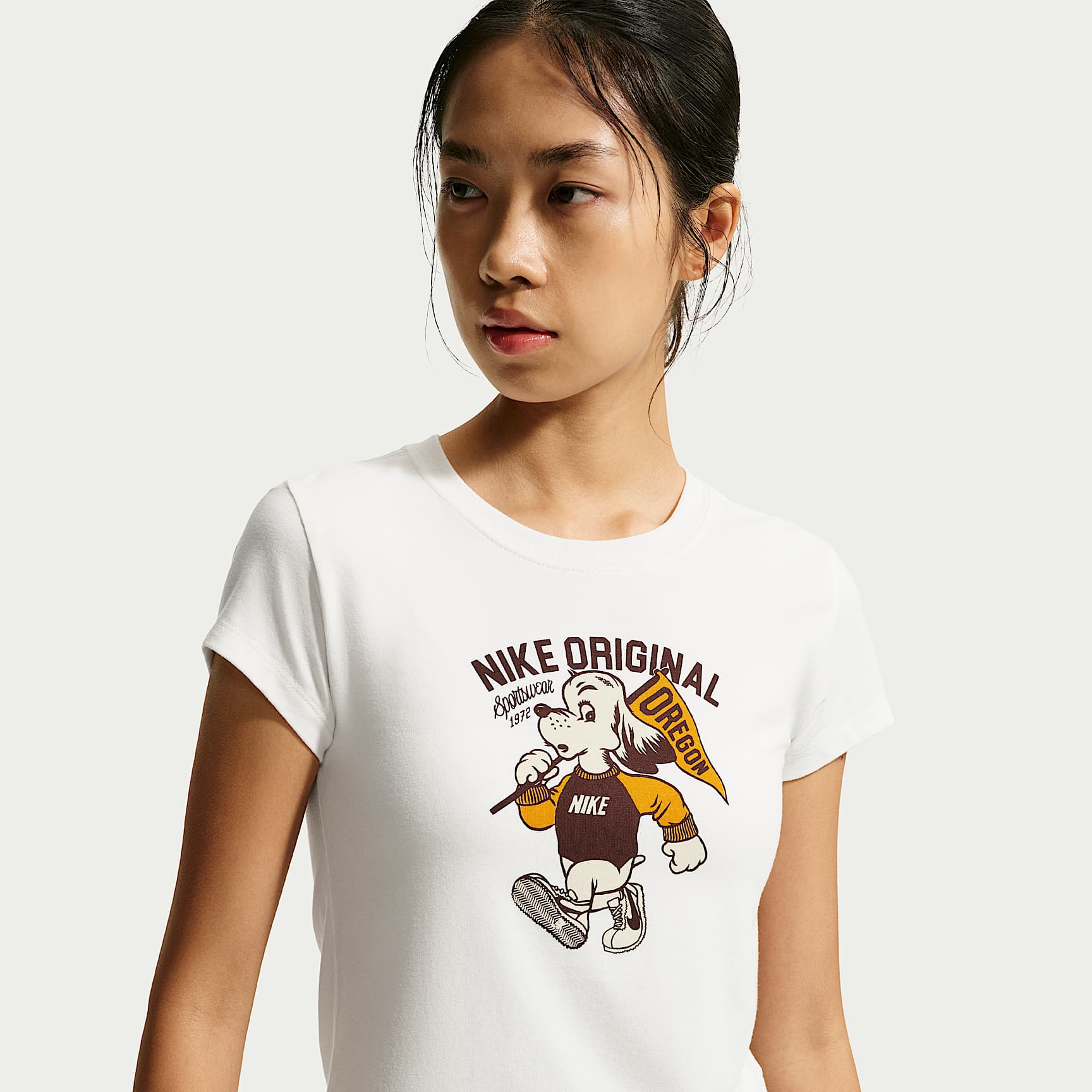 ナイキ スポーツウェア チル ニット ウィメンズ スリム モッドクロップド Tシャツ