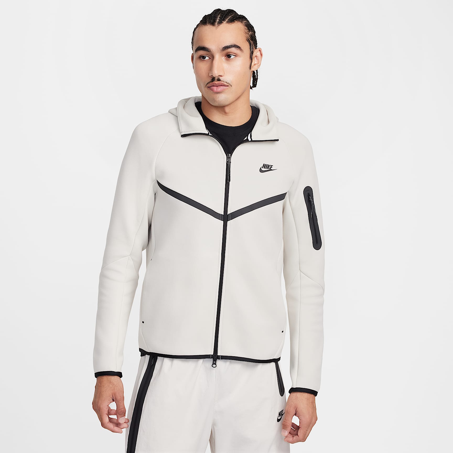 Chamarra Windrunner de tejido Fleece de cierre completo para hombre Nike Tech