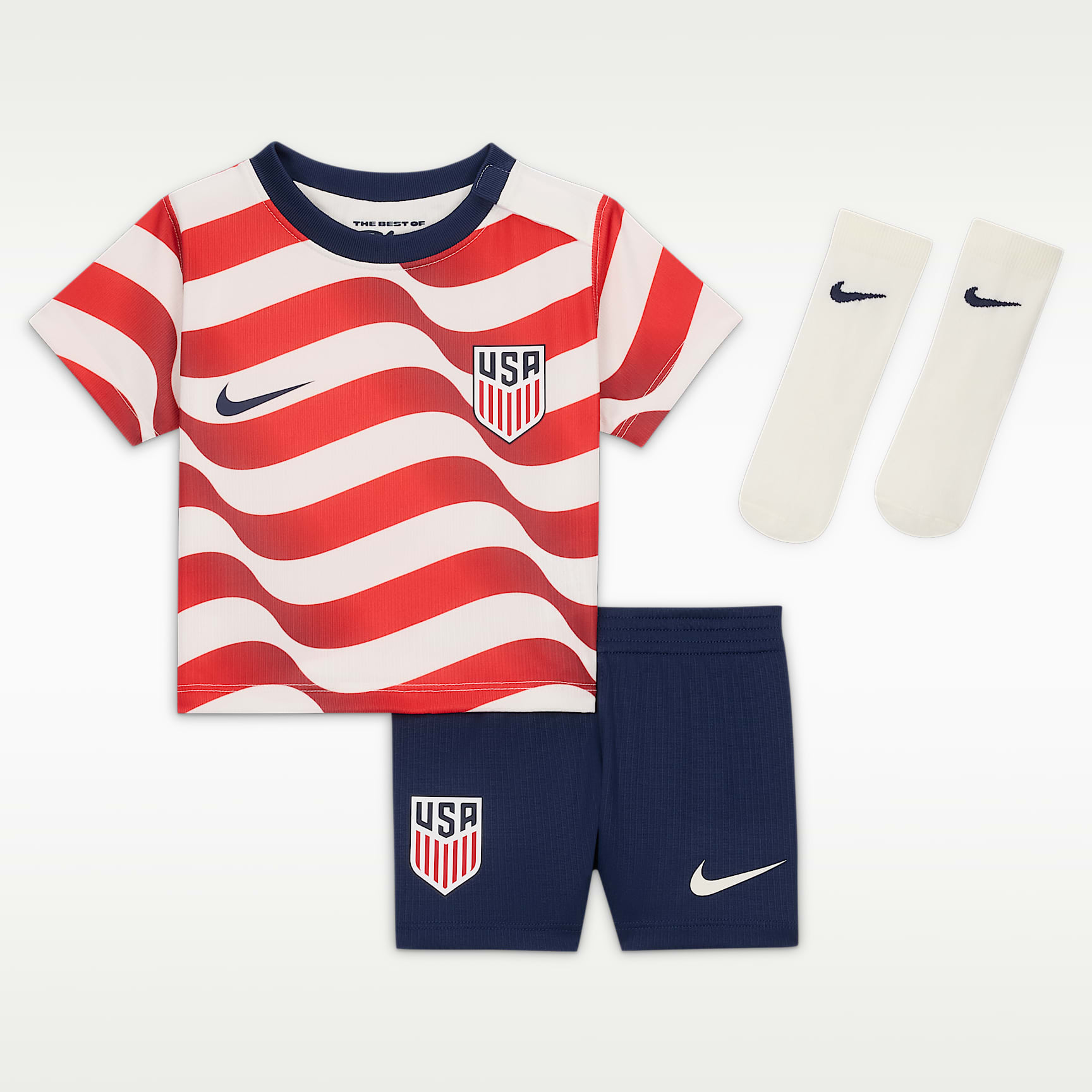 USMNT 2026 Stadium Home Baby/Toddler Nike Soccer Replica 3-Piece Kit