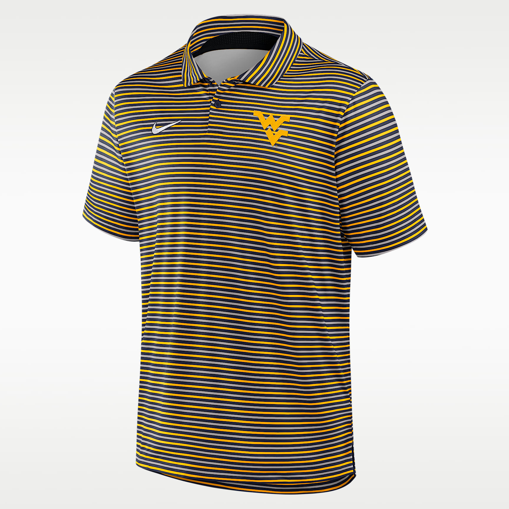 West Virginia Tour Stripe Men's Nike Dri-FIT College Polo