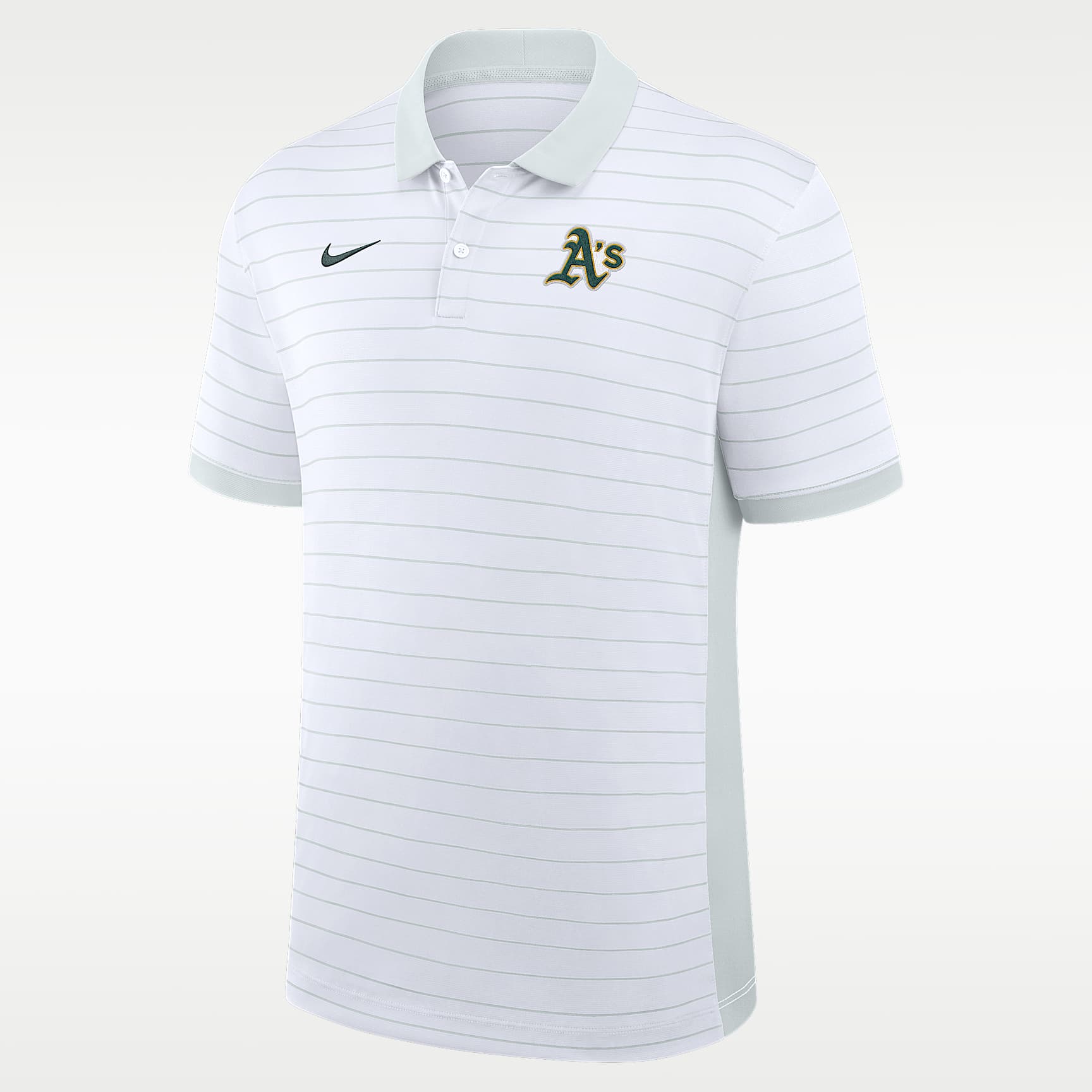 Athletics Authentic Collection Striped Victory Men's Nike Dri-FIT MLB Polo