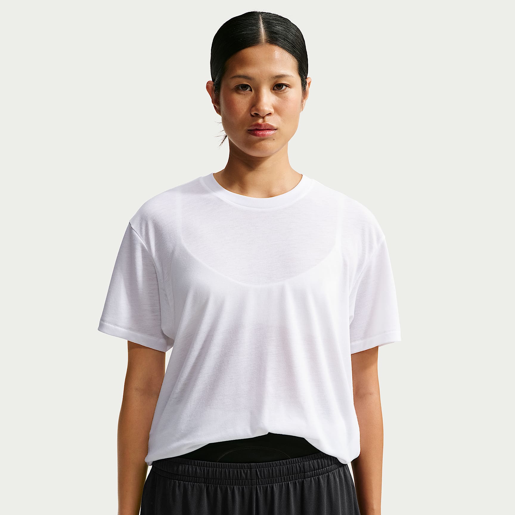 NikeSKIMS Performance Cotton Blend Camiseta de manga corta oversize - Mujer