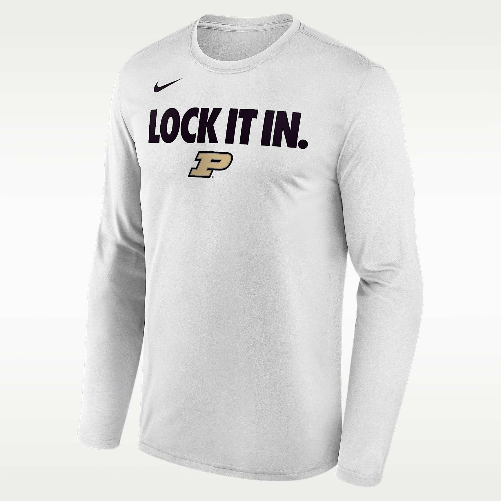 Purdue 2026 On-Court Bench Men's Nike Dri-FIT College Long-Sleeve T-Shirt