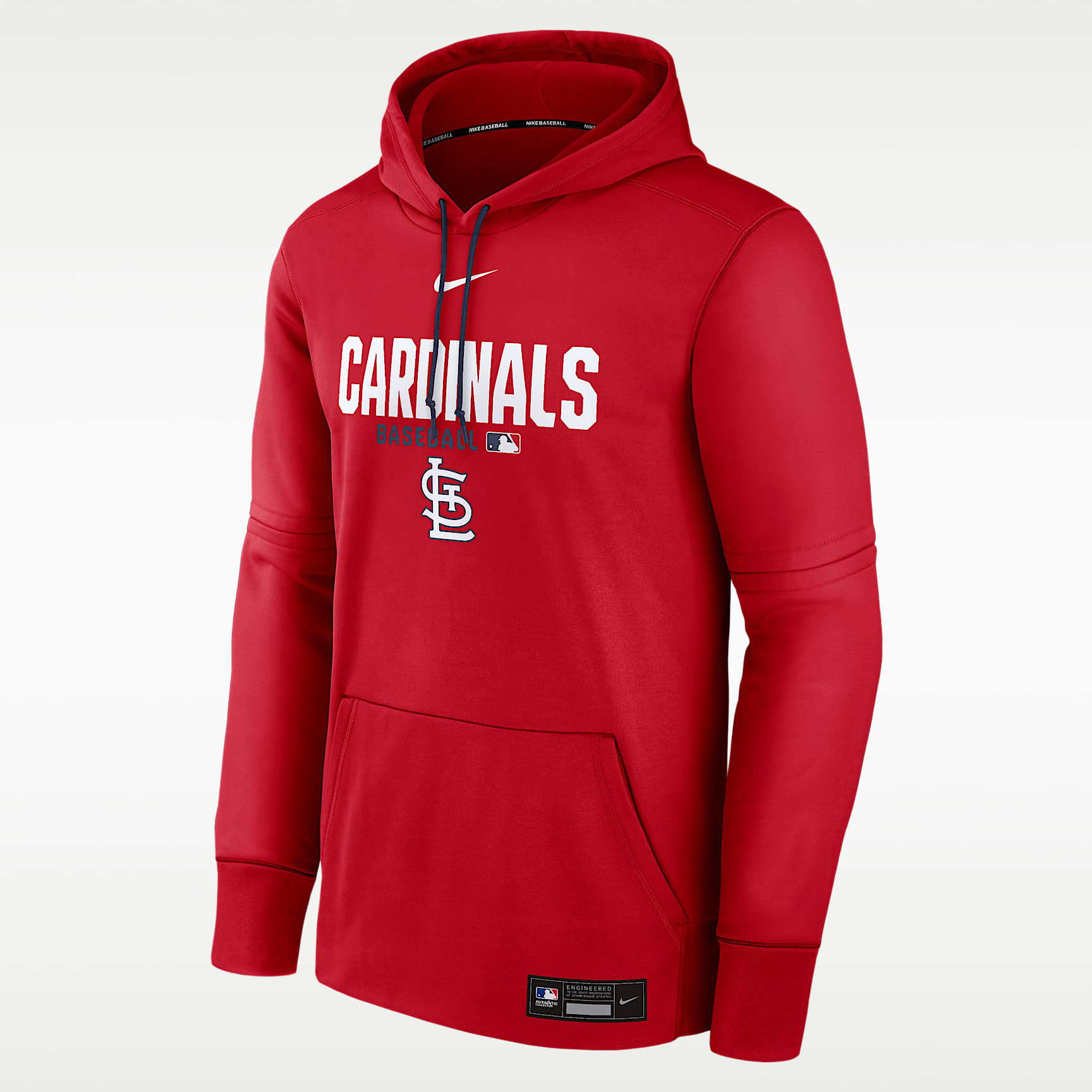 St. Louis Cardinals Authentic Collection Men's Nike Therma MLB Pullover Hoodie