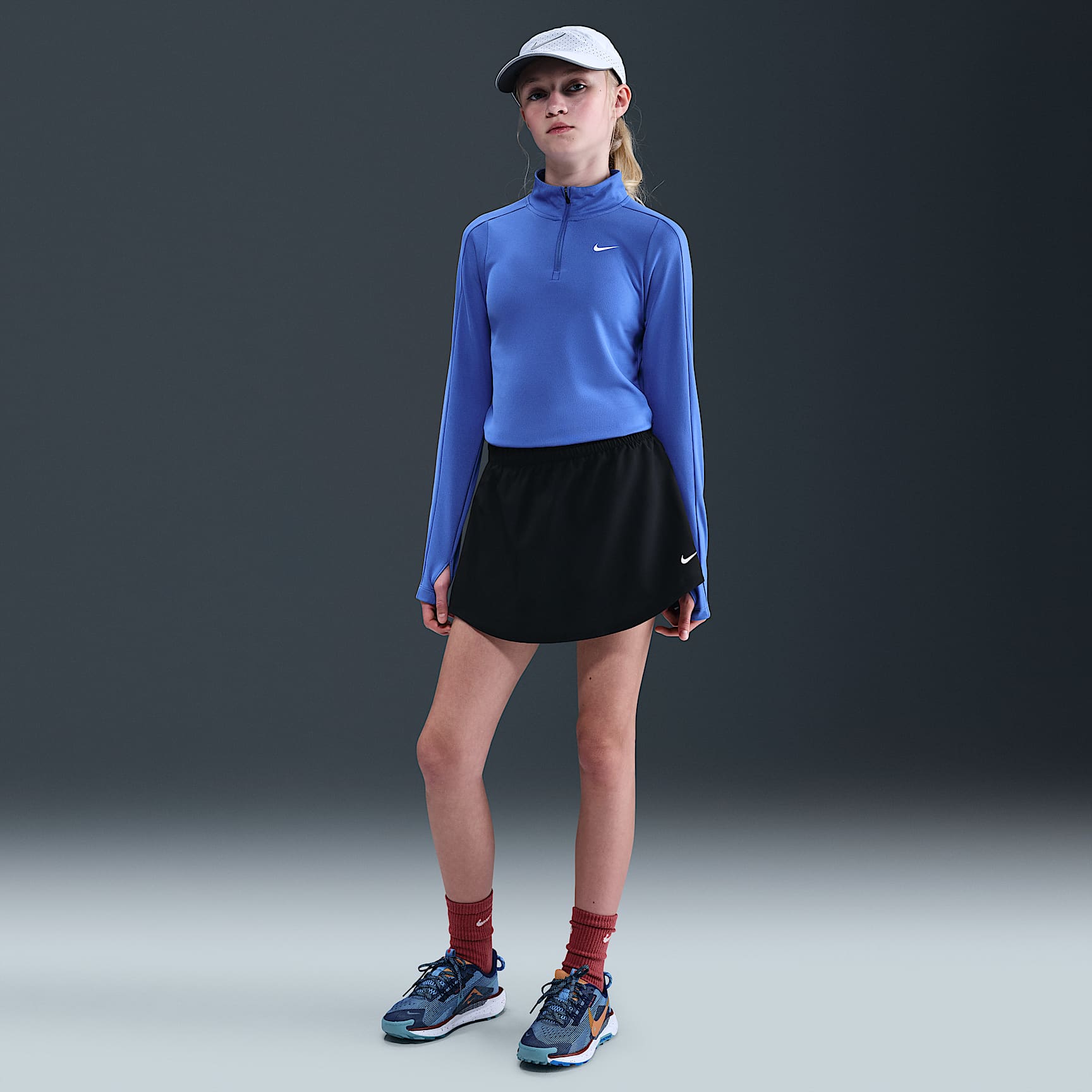 Nike One Dri-FIT magas derekú nadrágszoknya nagyobb gyerekeknek (lányoknak)