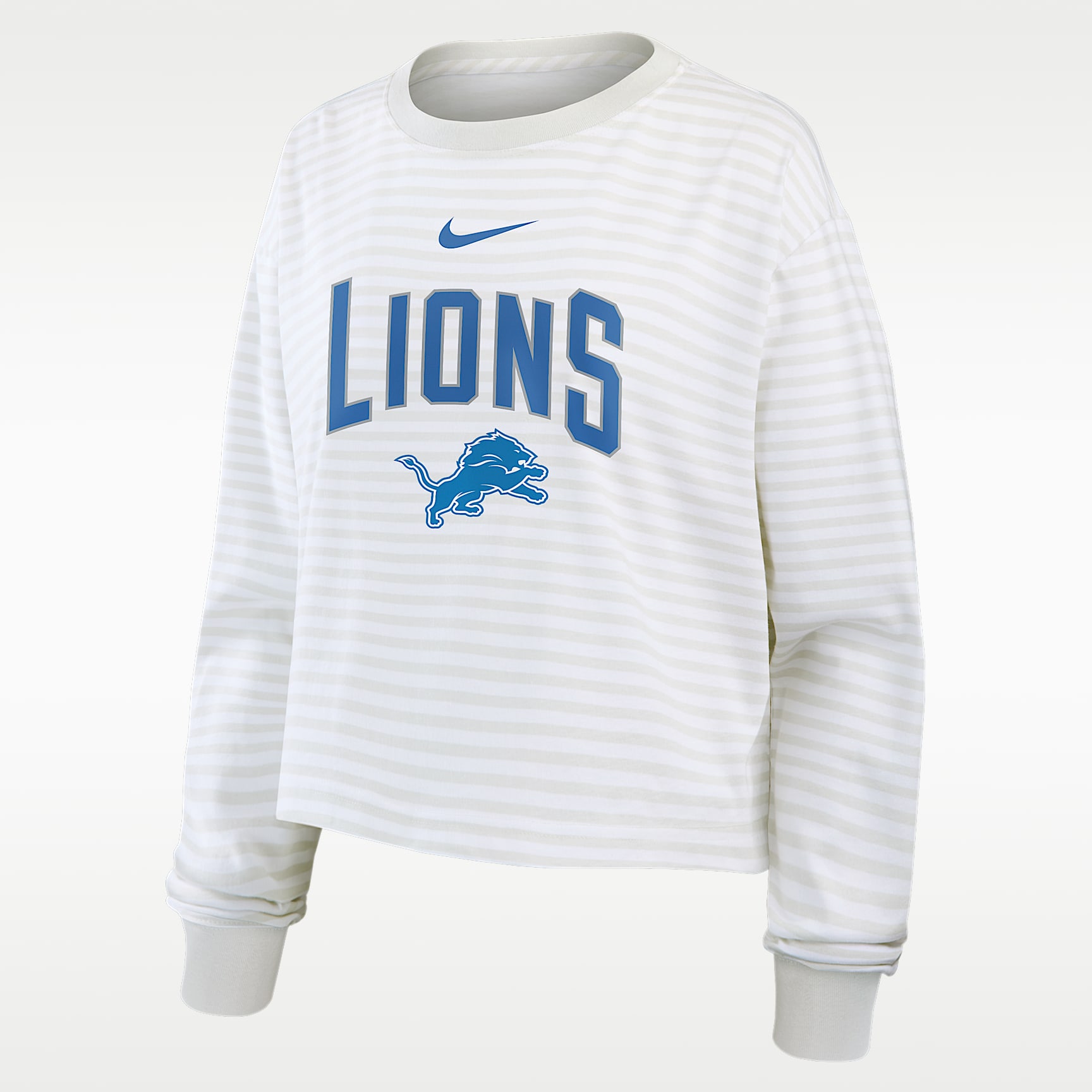 Detroit Lions Primetime Women's Nike Cropped Long-Sleeve T-Shirt