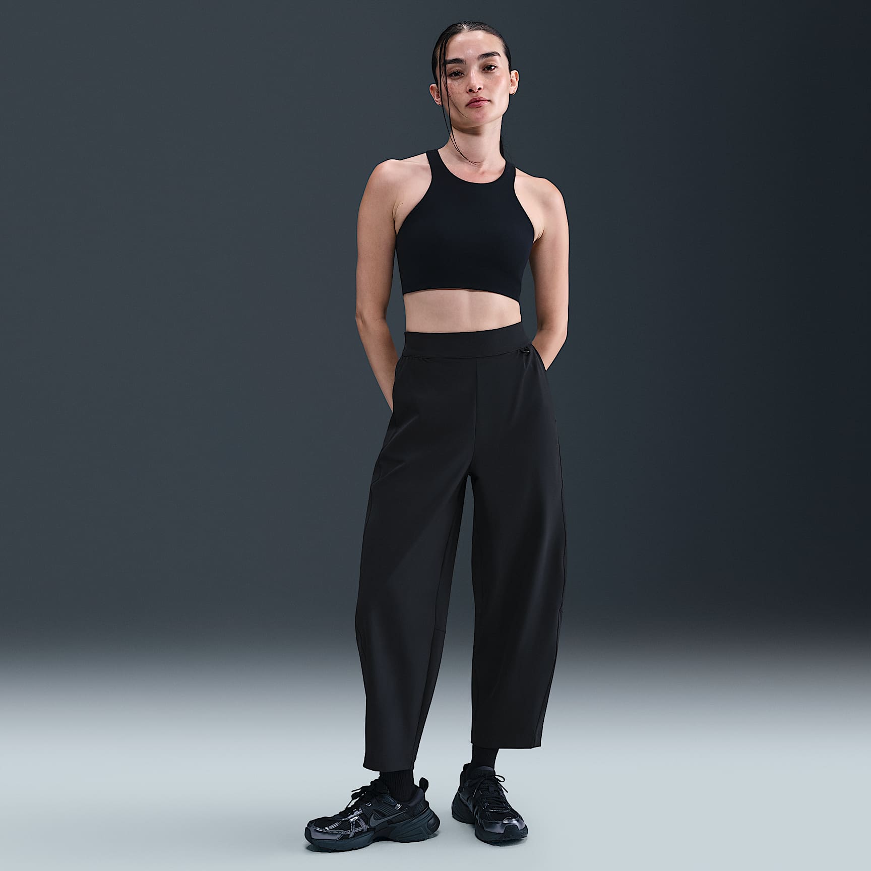 Nike 24.7 PerfectStretch Women's Dri-FIT High-Waisted Loose Barrel-Leg Trousers