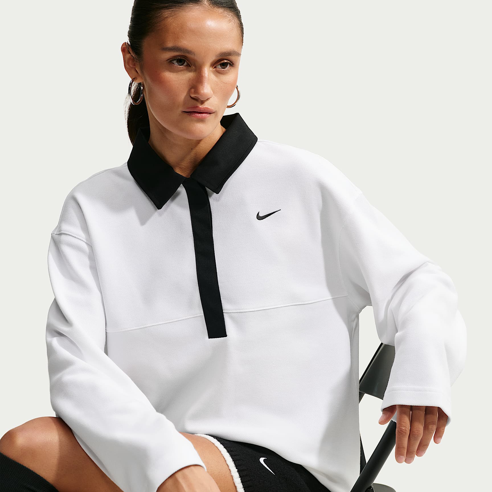Nike Sportswear Women's Oversized Long-Sleeve Polo