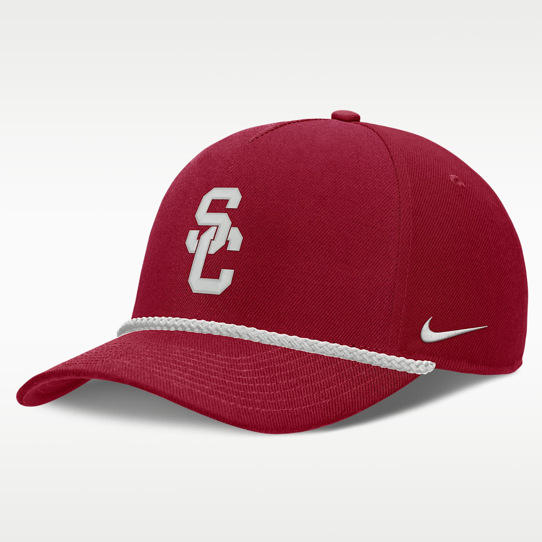 Gorra universitaria Nike ajustable para hombre USC Sideline Rope Rise