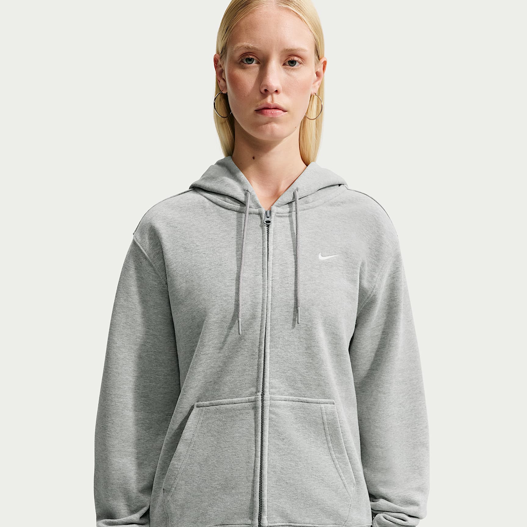 Sudadera con gorro de cierre completo para mujer Nike Studio Fleece Lightweight