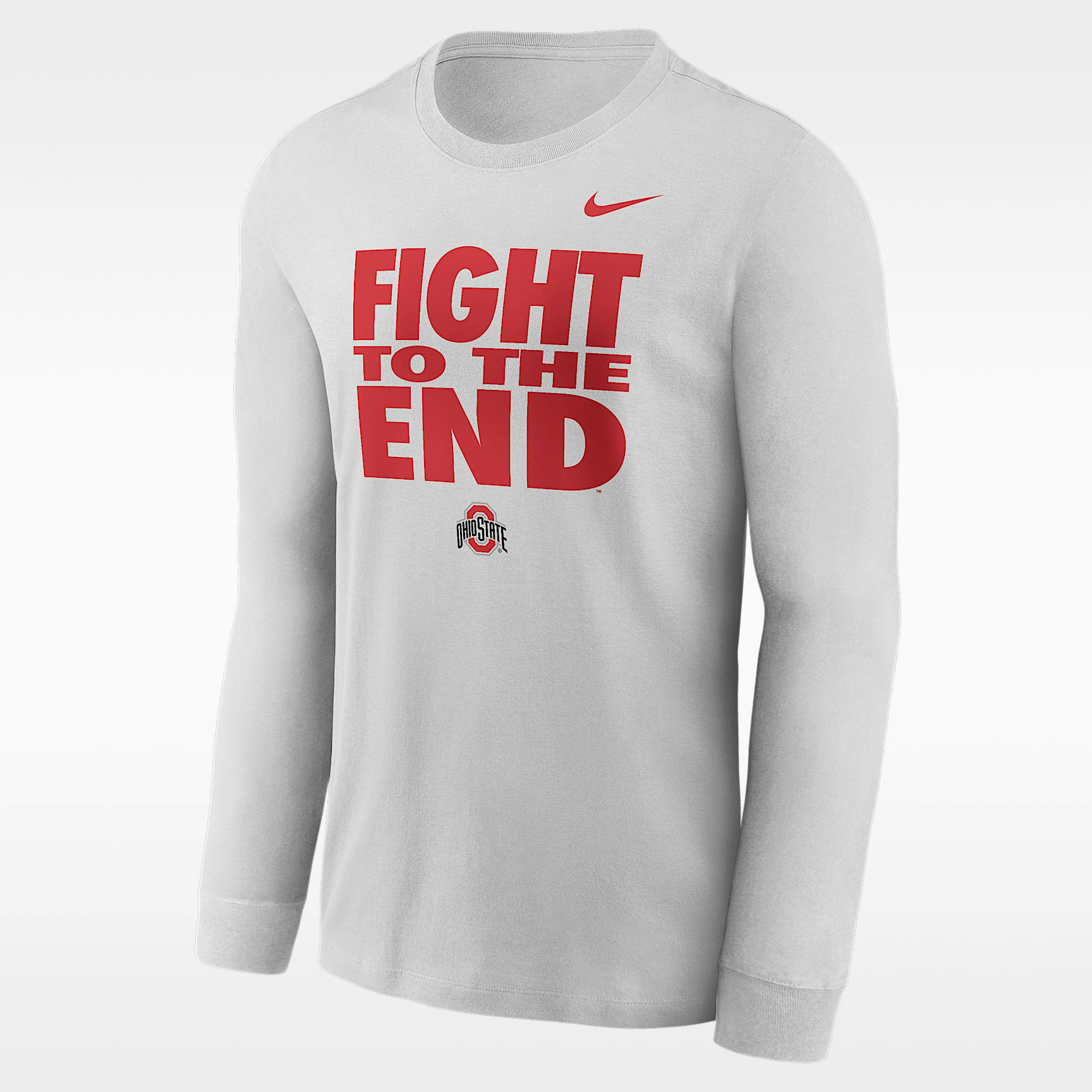 Playera de manga larga universitaria Nike Dri-FIT para hombre Ohio State Sideline Slogan