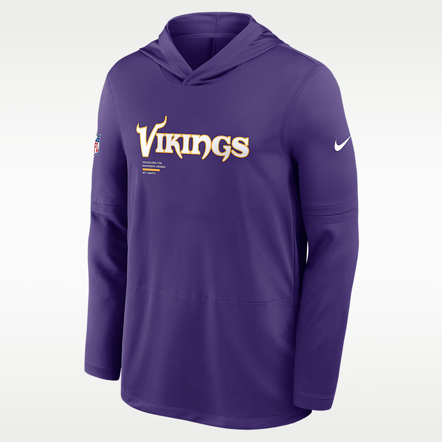 Minnesota Vikings Pure Fury Sideline Men's Nike Dri-FIT NFL Long-Sleeve Hooded Top