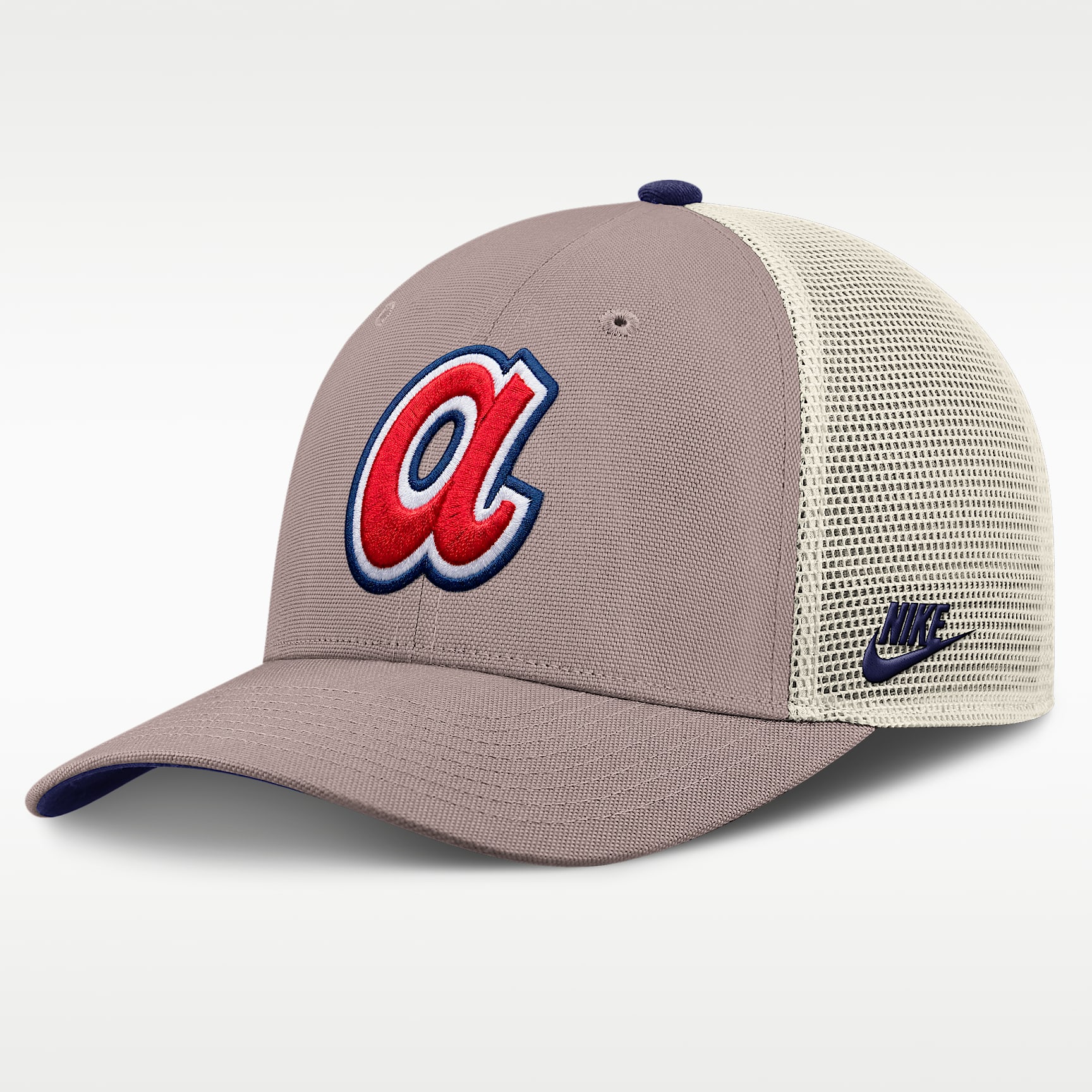 Atlanta Braves Cooperstown Rise Men's Nike MLB Adjustable Trucker Hat