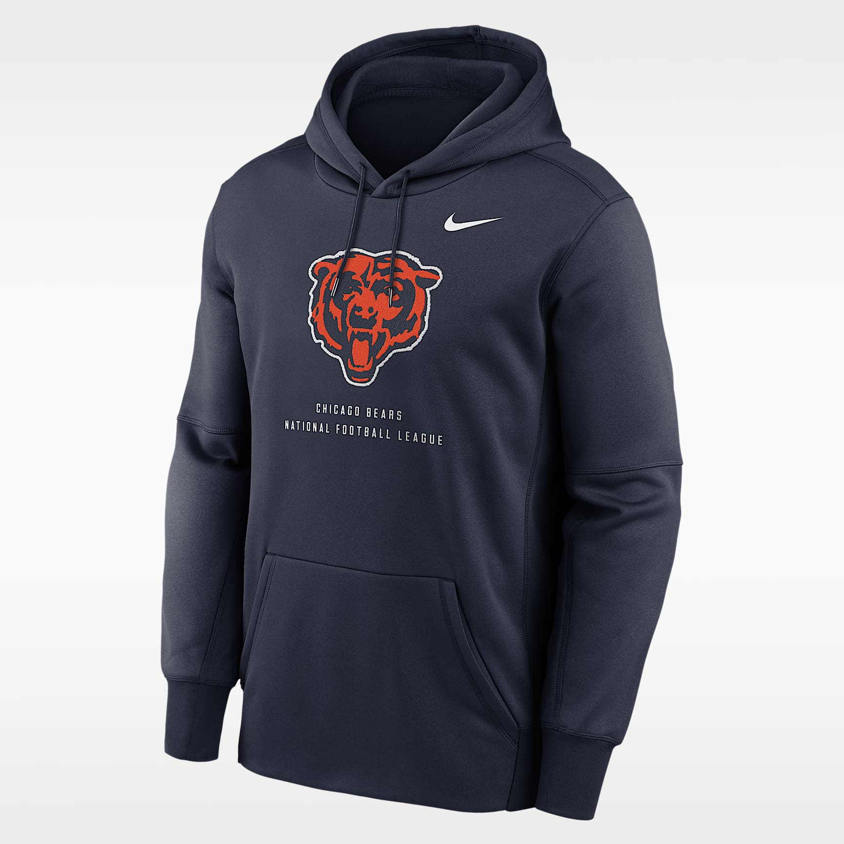 Sudadera con gorro sin cierre Nike Therma de la NFL de los Chicago Bears para hombre