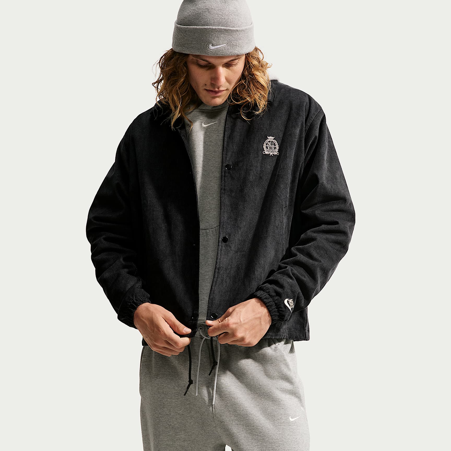 Veste de coach en velours côtelé Nike Sportswear Club pour homme