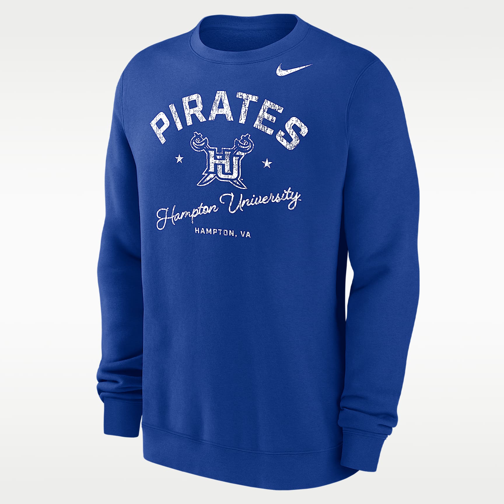 Sudadera de cuello redondo Club Fleece para hombre Nike College (Hampton University)