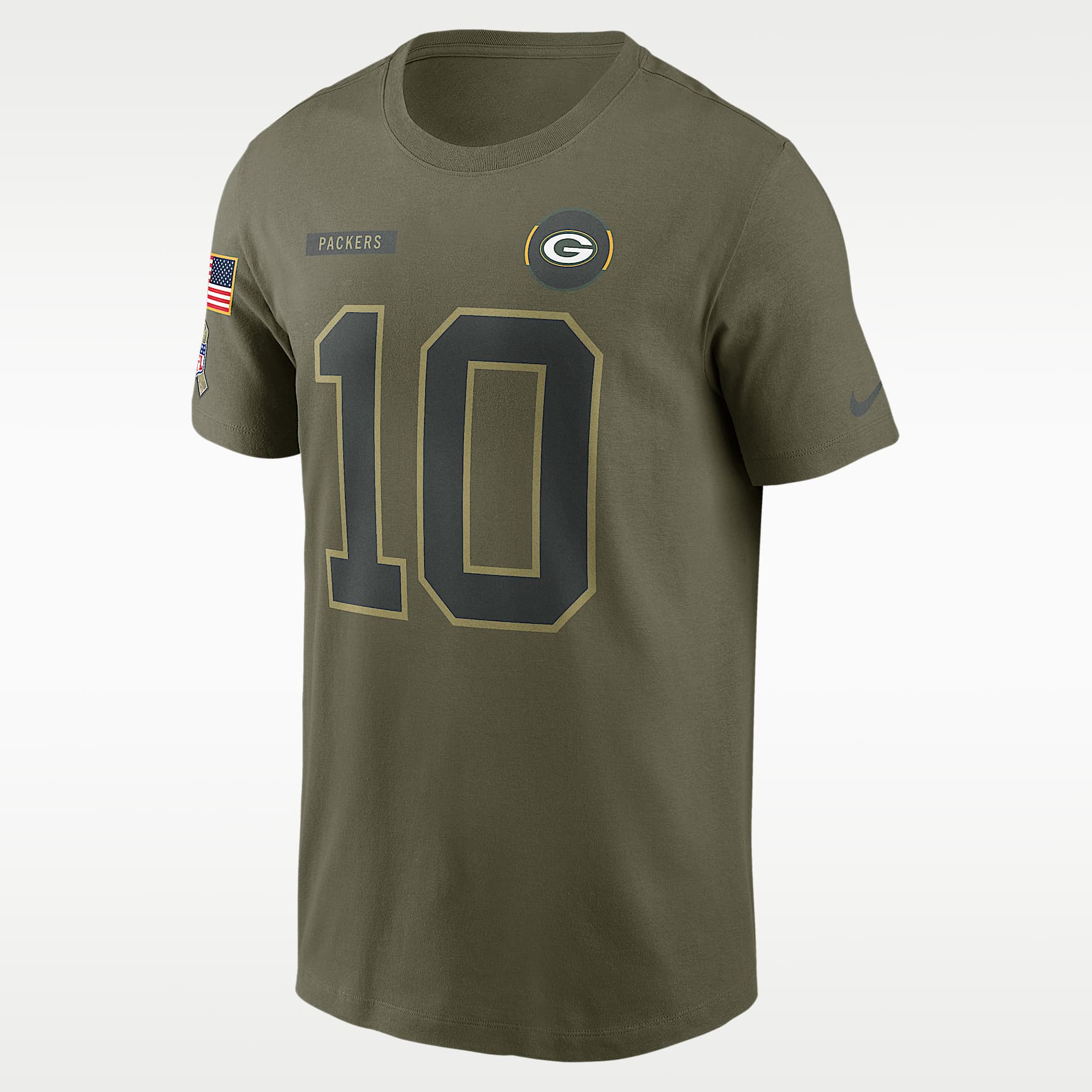 Jordan Love Green Bay Packers Salute To Service Men’s Nike NFL T-Shirt