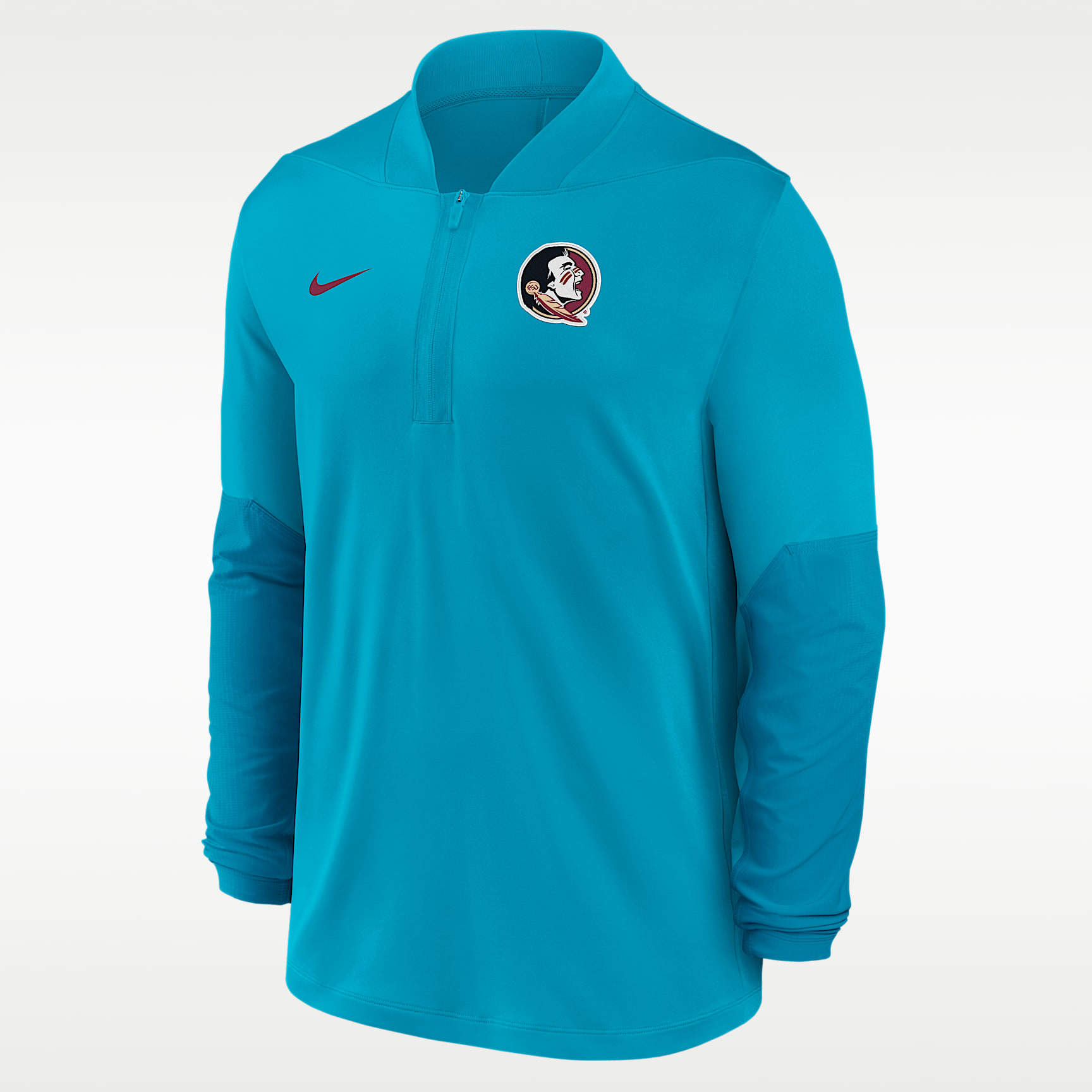 Playera universitaria Nike Dri-FIT de medio cierre para hombre Florida State