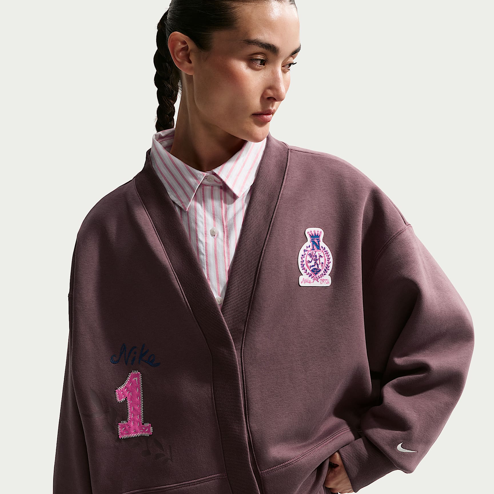 ナイキ スポーツウェア ウィメンズ オーバーサイズド フリース カーディガン