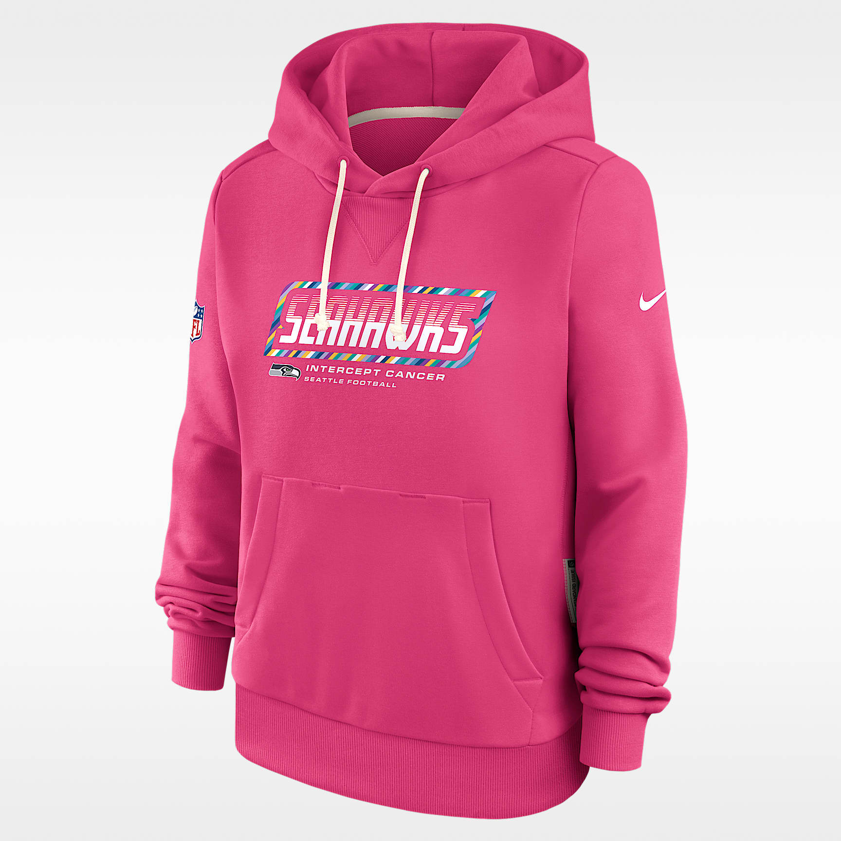 Sudadera con gorro sin cierre Nike Dri-FIT de la NFL para mujer Seattle Seahawks Crucial Catch Standard Issue