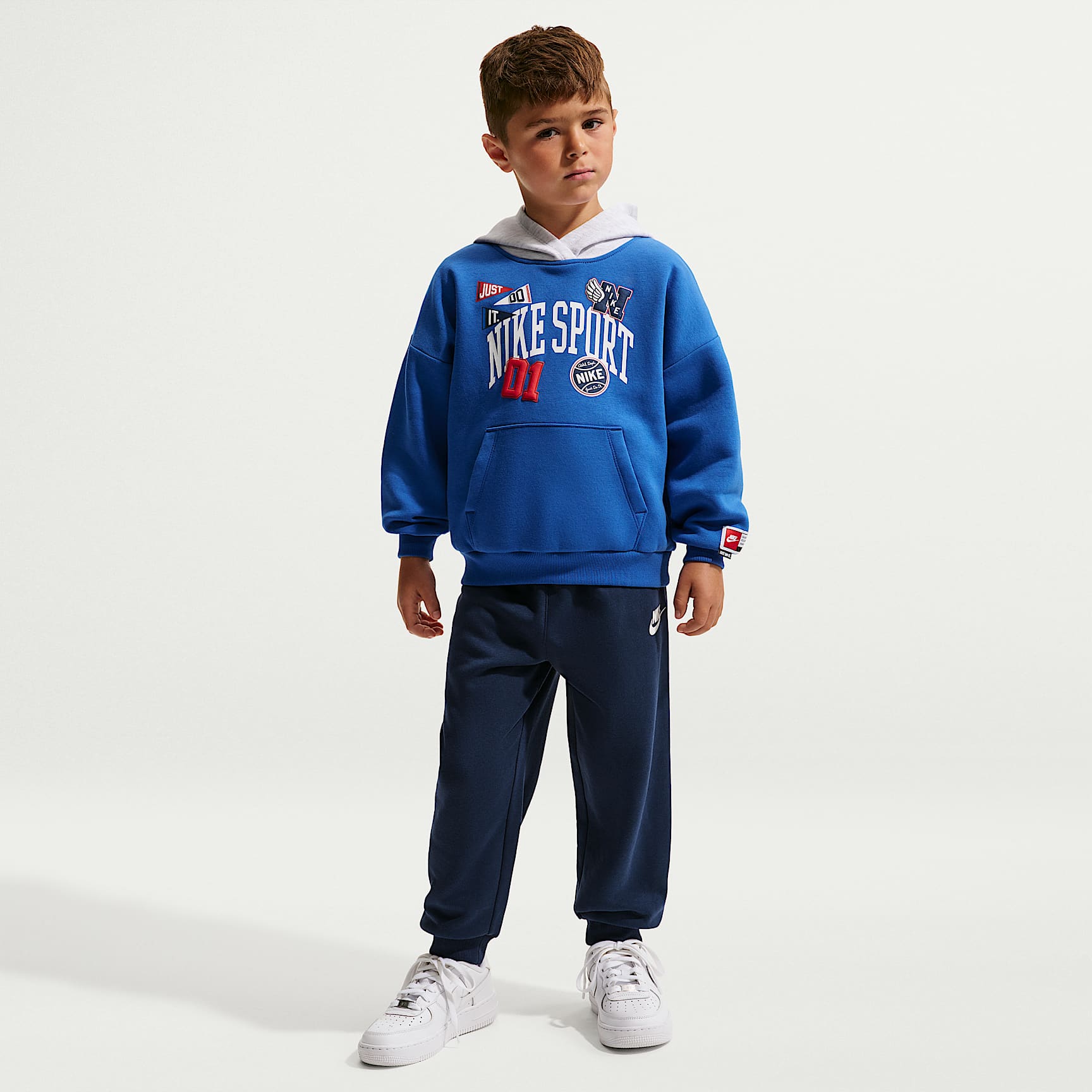 Conjunto de 2 sudaderas con gorro sin cierre Multisport para niños talla pequeña Nike Sportswear