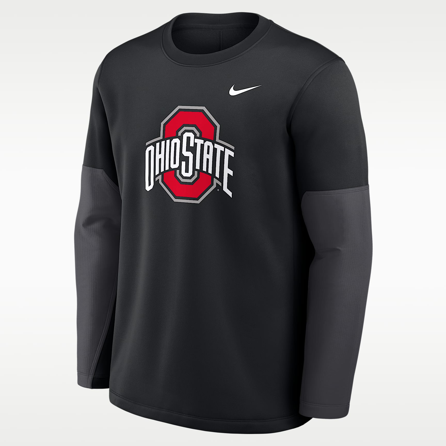 Ohio State Sideline Coach Men's Nike Therma-FIT College Long-Sleeve T-Shirt